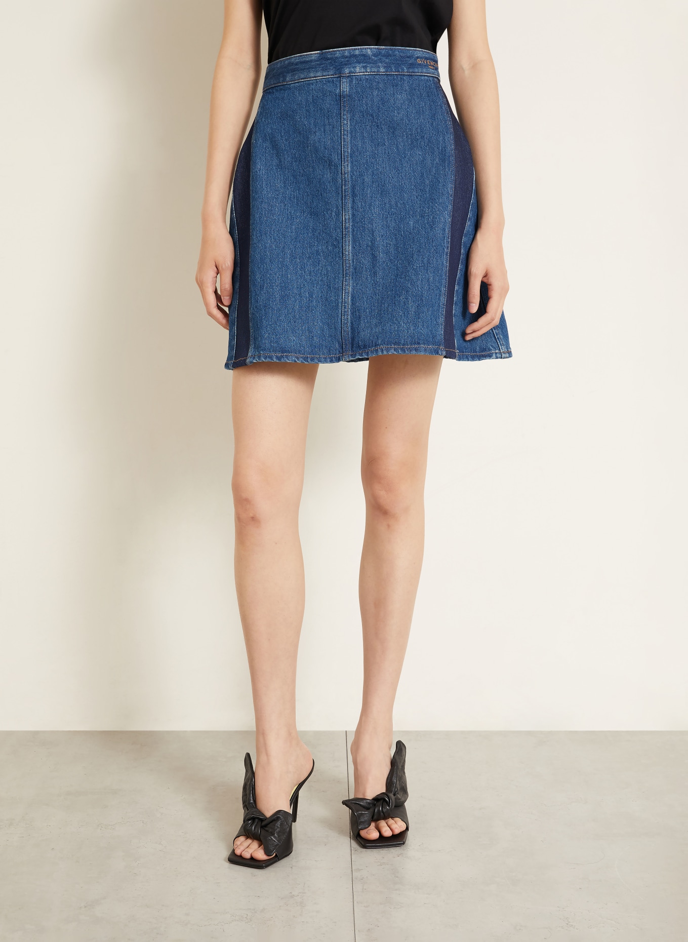 GIVENCHY Jeansnederdel MINI COCOON: BLÅ