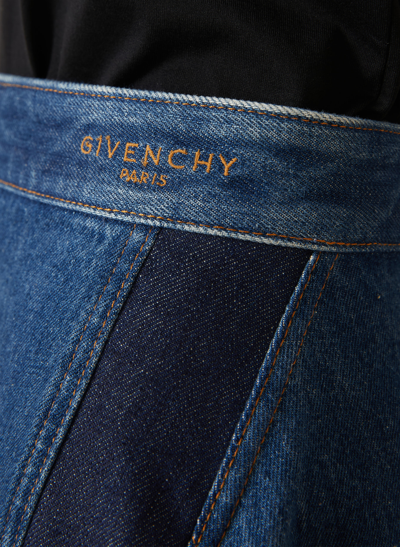 GIVENCHY Jeansnederdel MINI COCOON: BLÅ