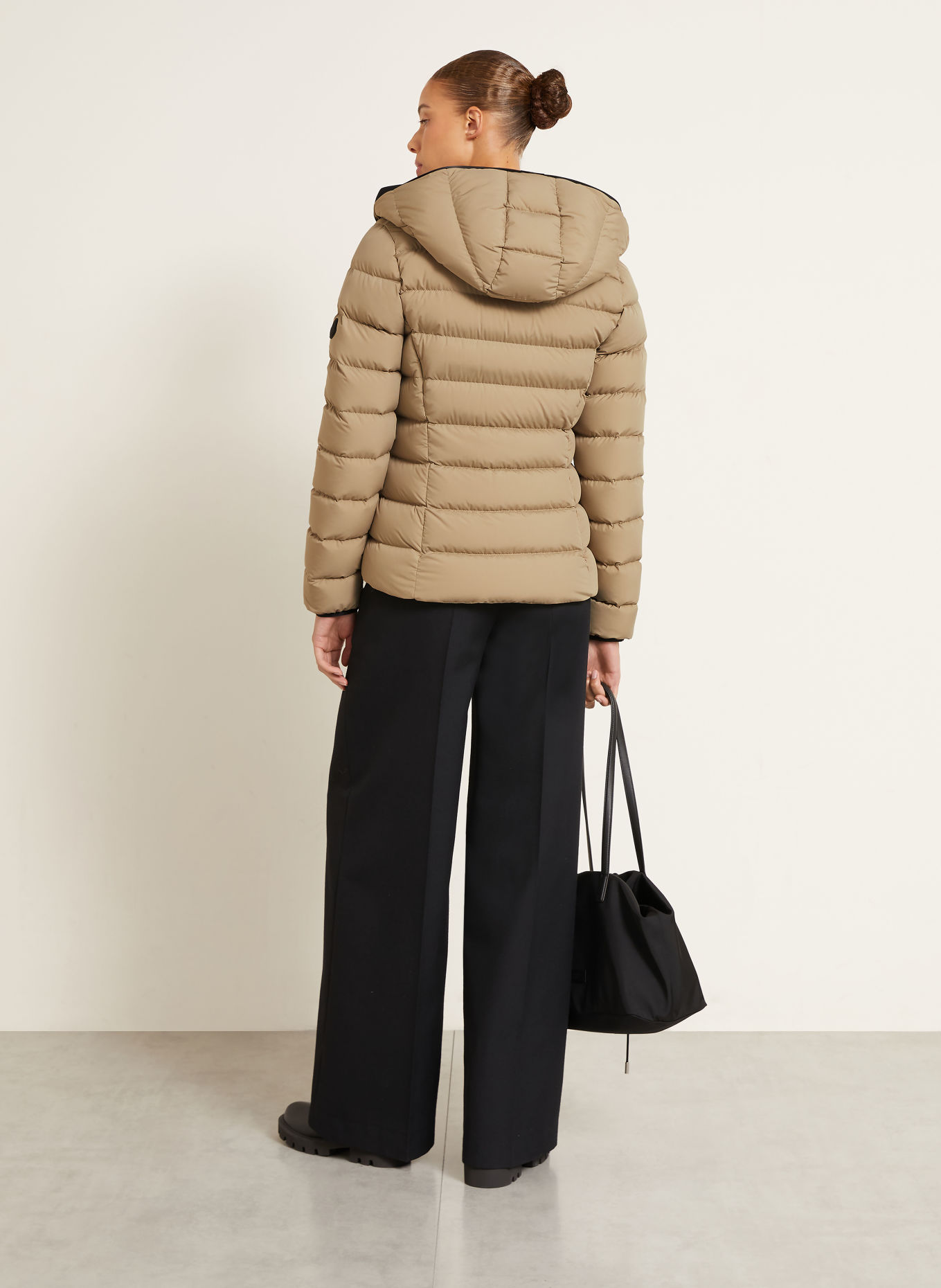 MONCLER Péřové bundy HERBES: BÉŽOVÁ