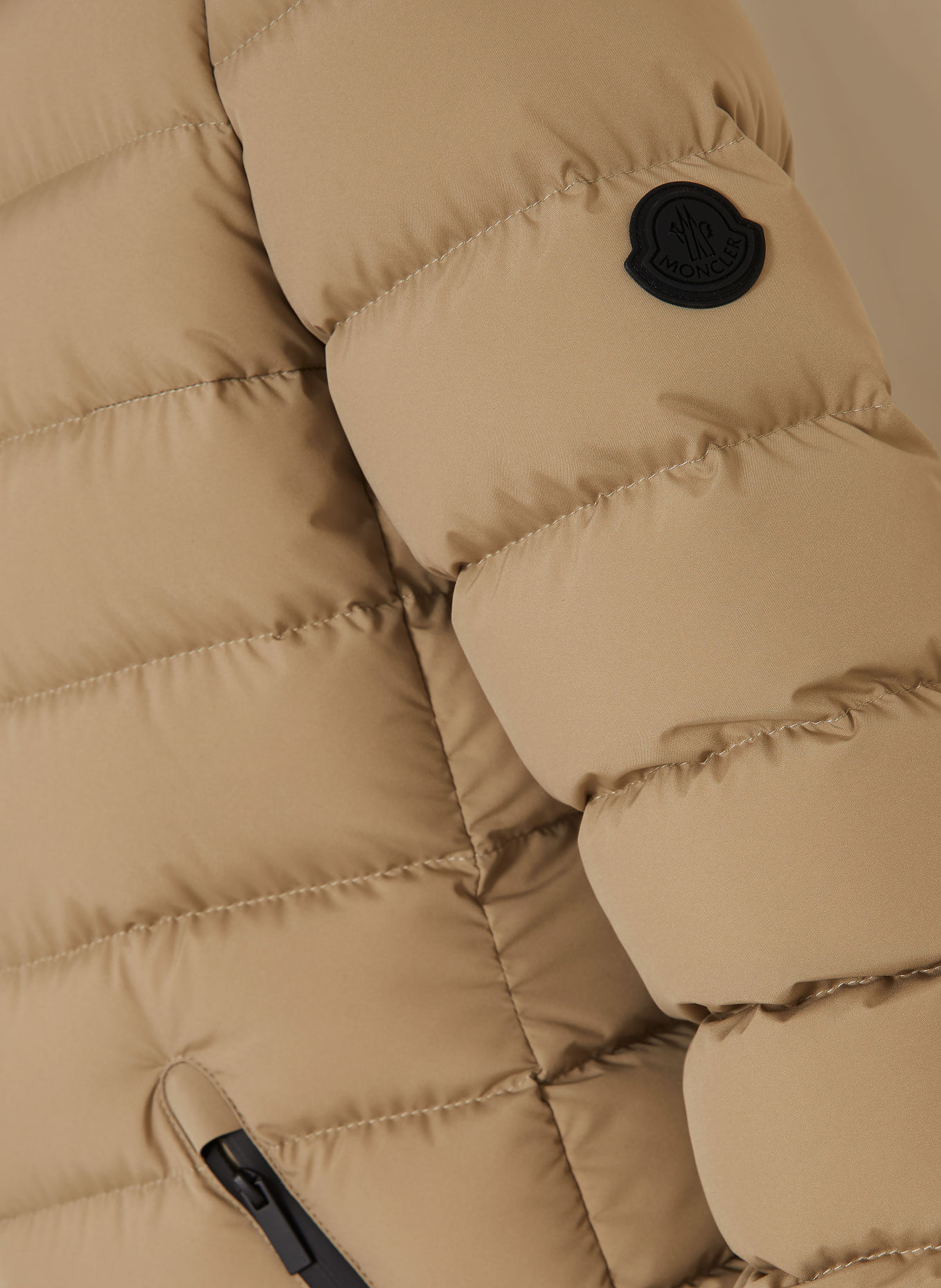 MONCLER Péřové bundy HERBES: BÉŽOVÁ