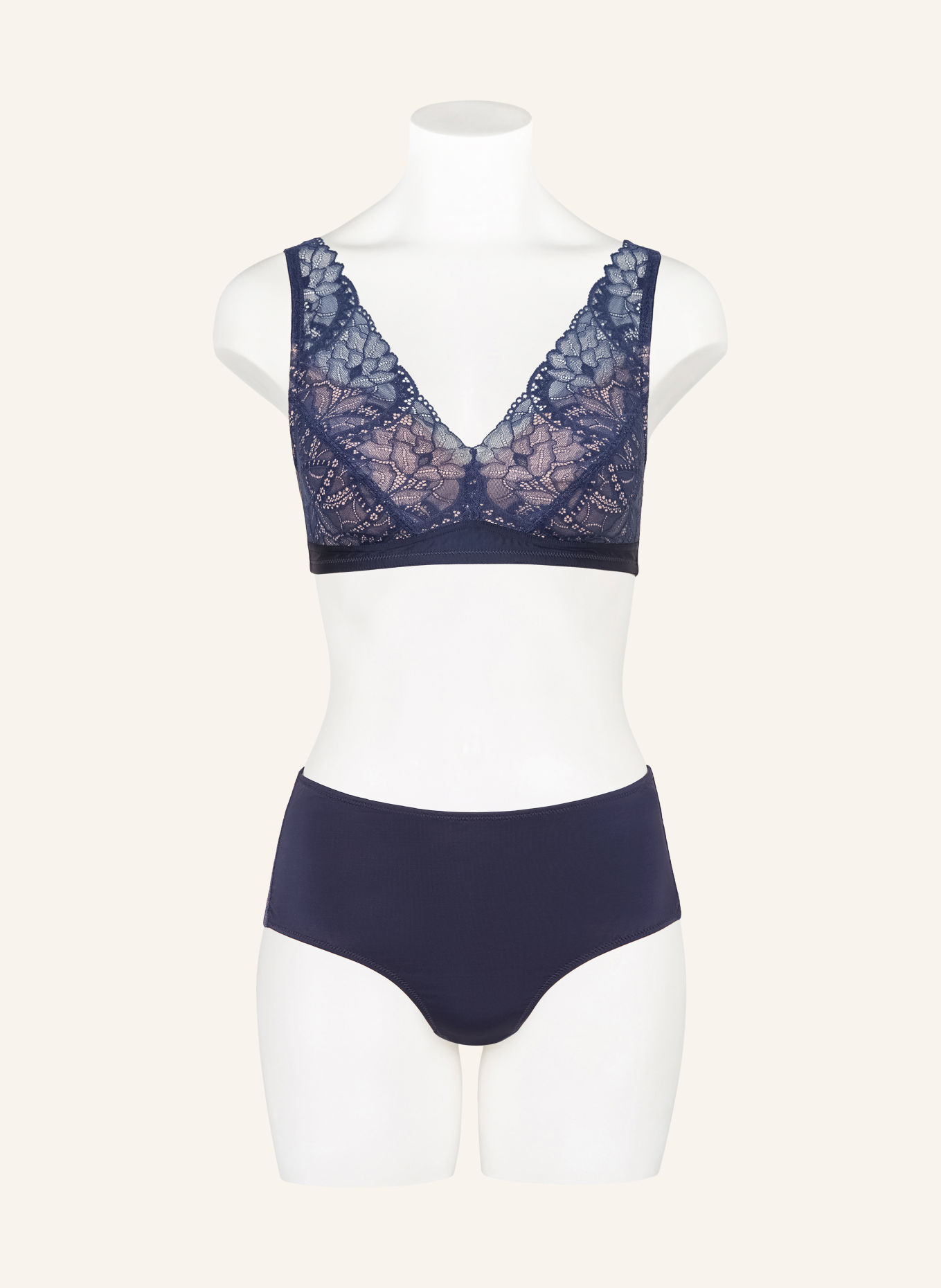 HANRO Slip taille haute AZELIA: BLEU FONCÉ