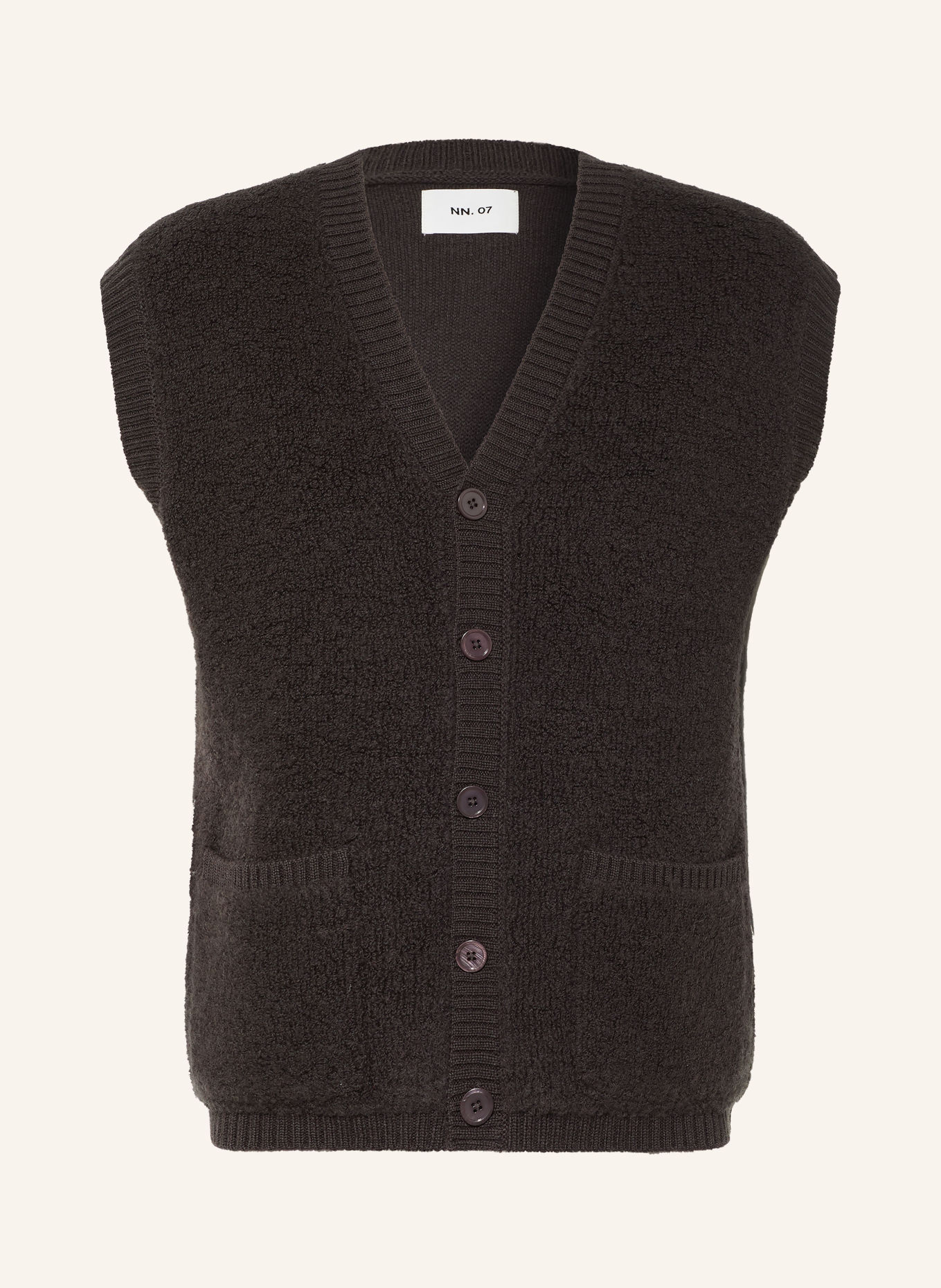 NN.07 Gilet en maille: MARRON FONCÉ