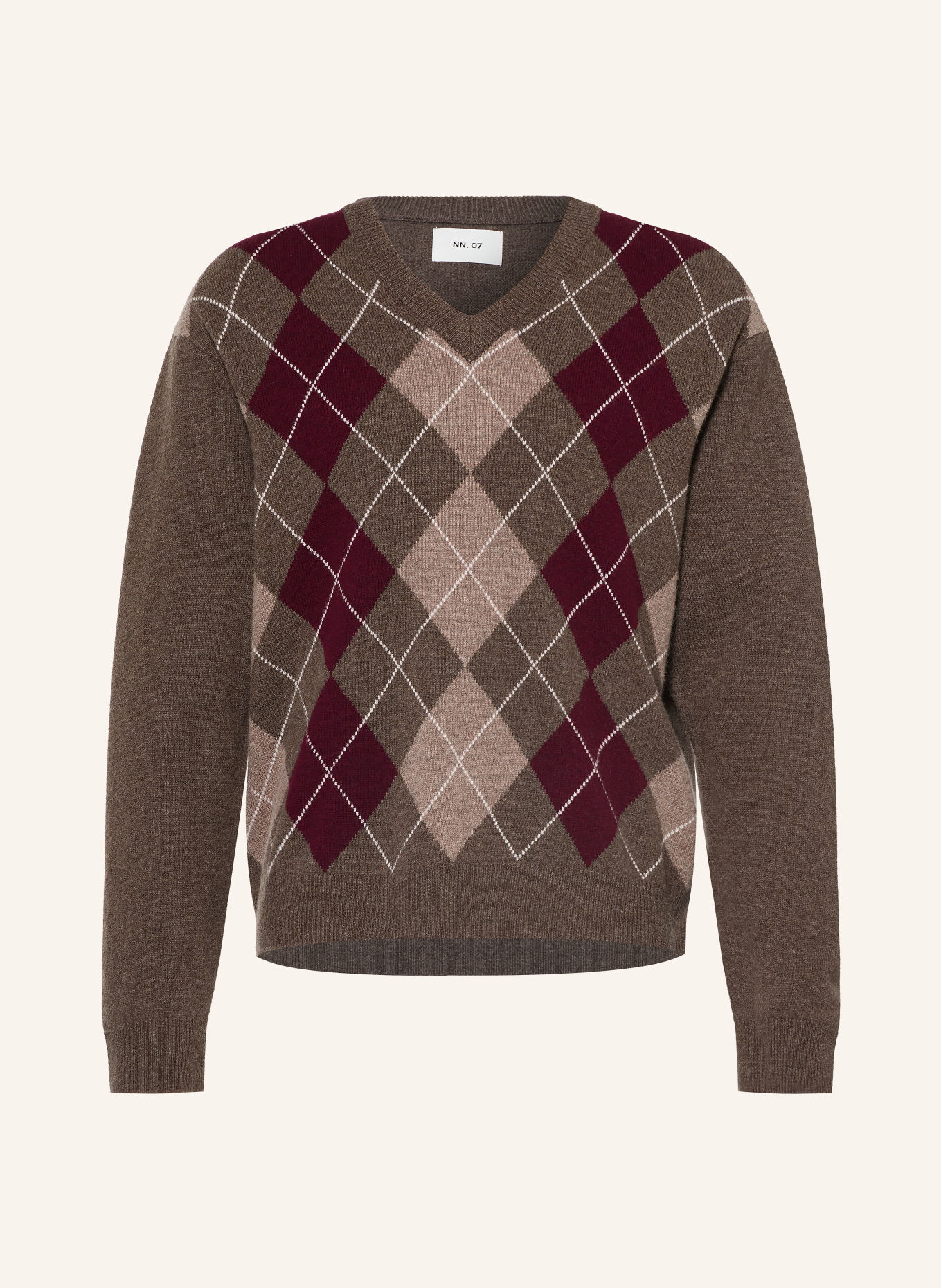 NN.07 Sweter OTTO: FIOLETOWY / CIEMNOBRĄZOWY / SZAROBRĄZOWY