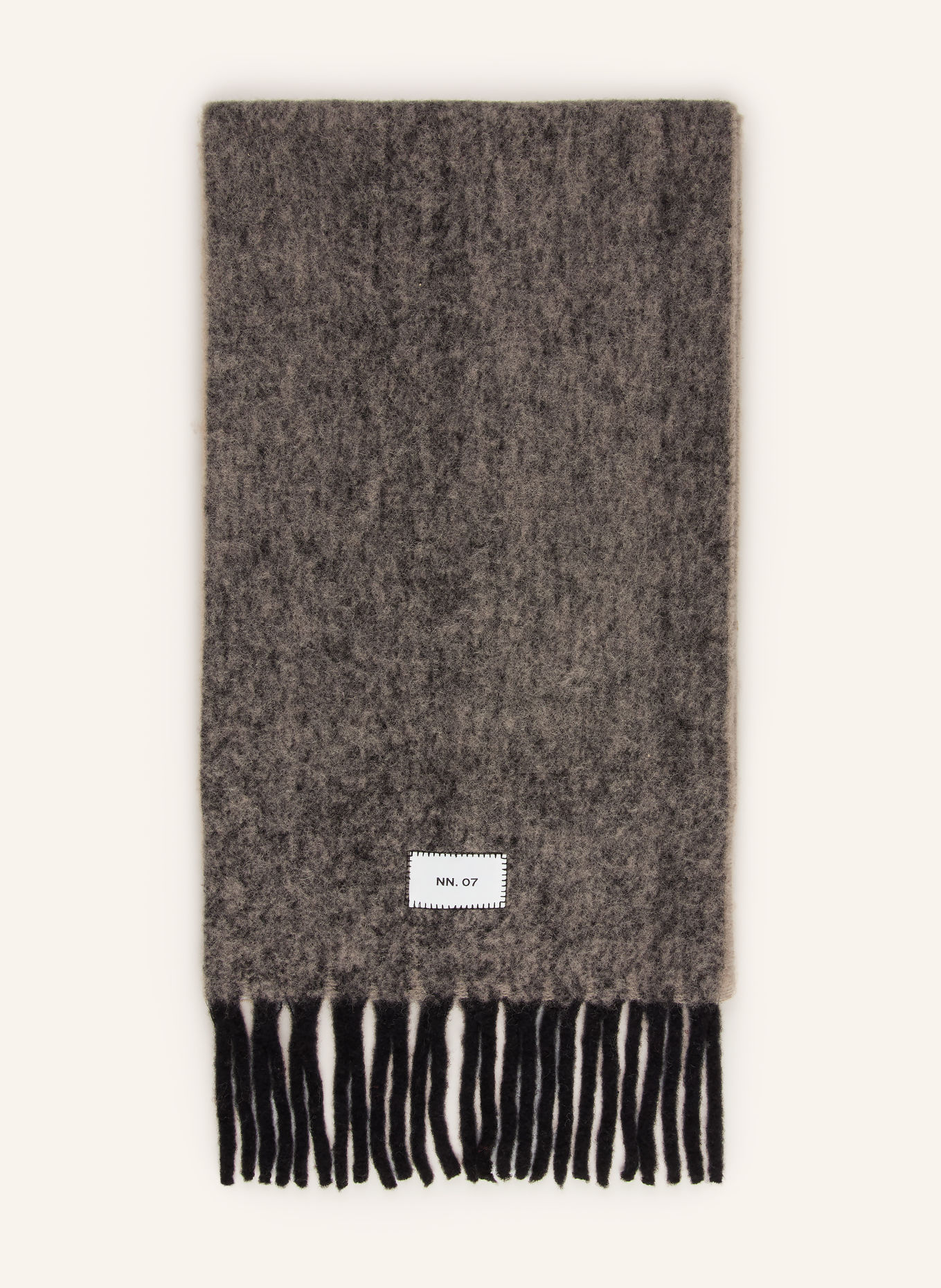 NN.07 Sjaal van alpaca: GRIJS / TAUPE / DONKERGRIJS