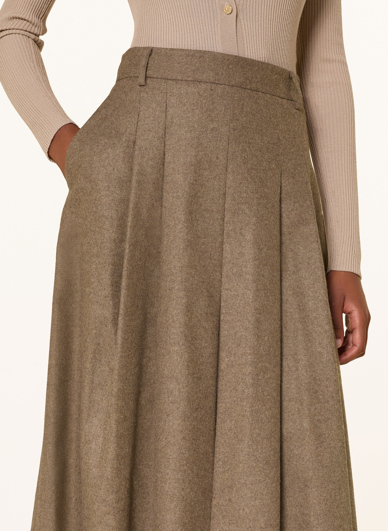 ANTONELLI firenze PESCO Skirt: LIGHT BROWN