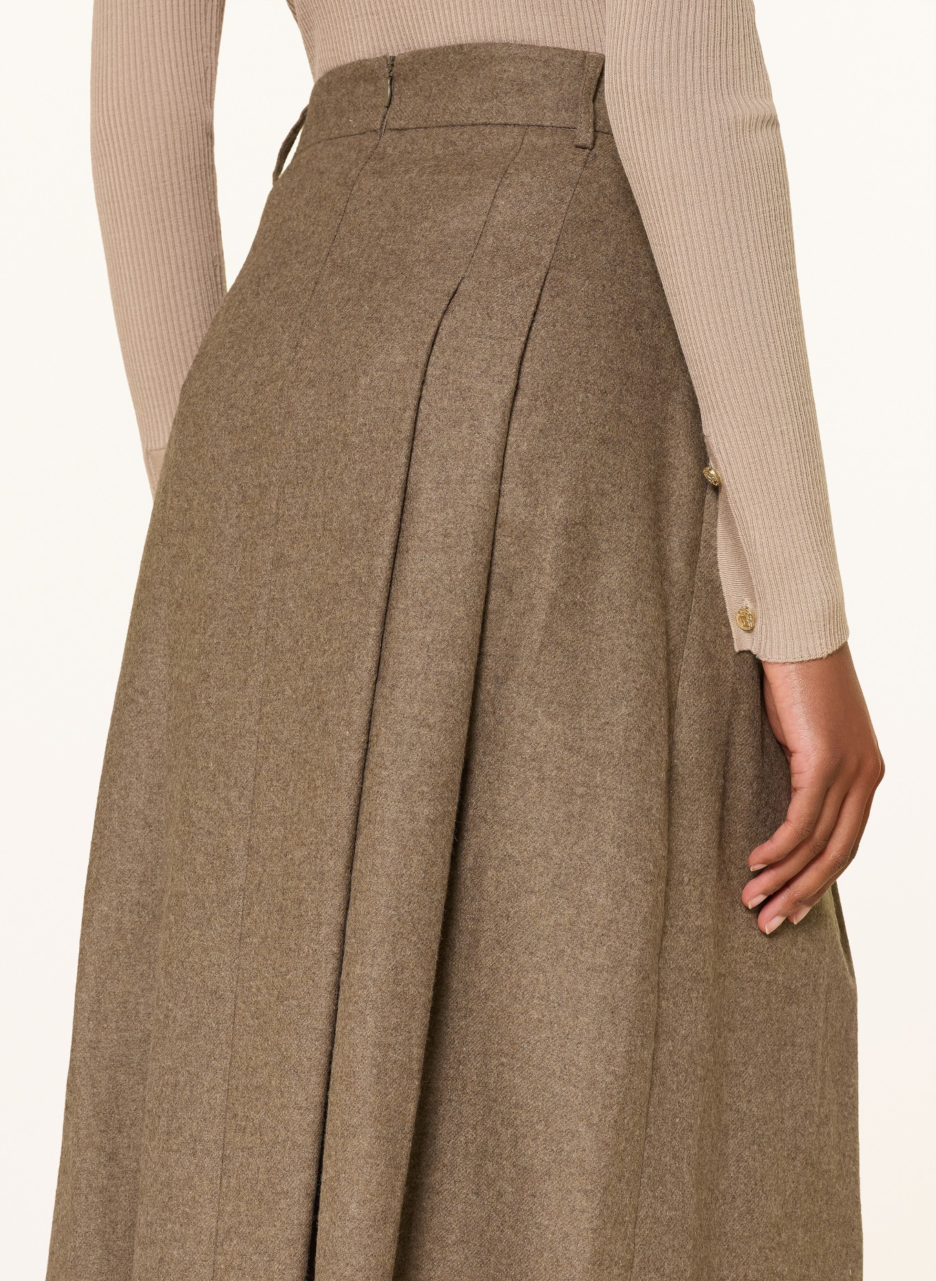 ANTONELLI firenze PESCO Skirt: LIGHT BROWN