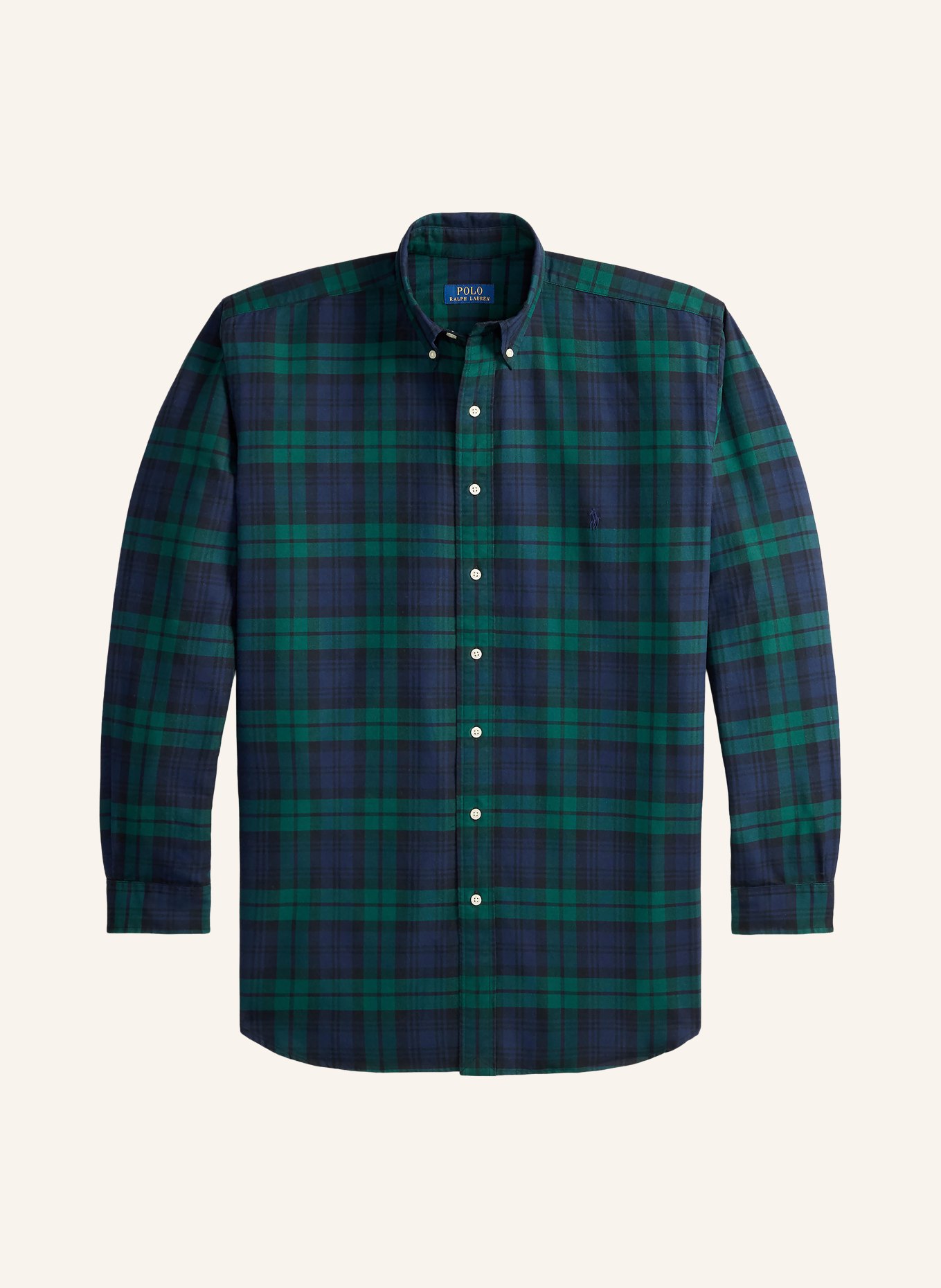 POLO RALPH LAUREN Big & Tall Comfort Fit Shirt: DARK BLUE / GREEN