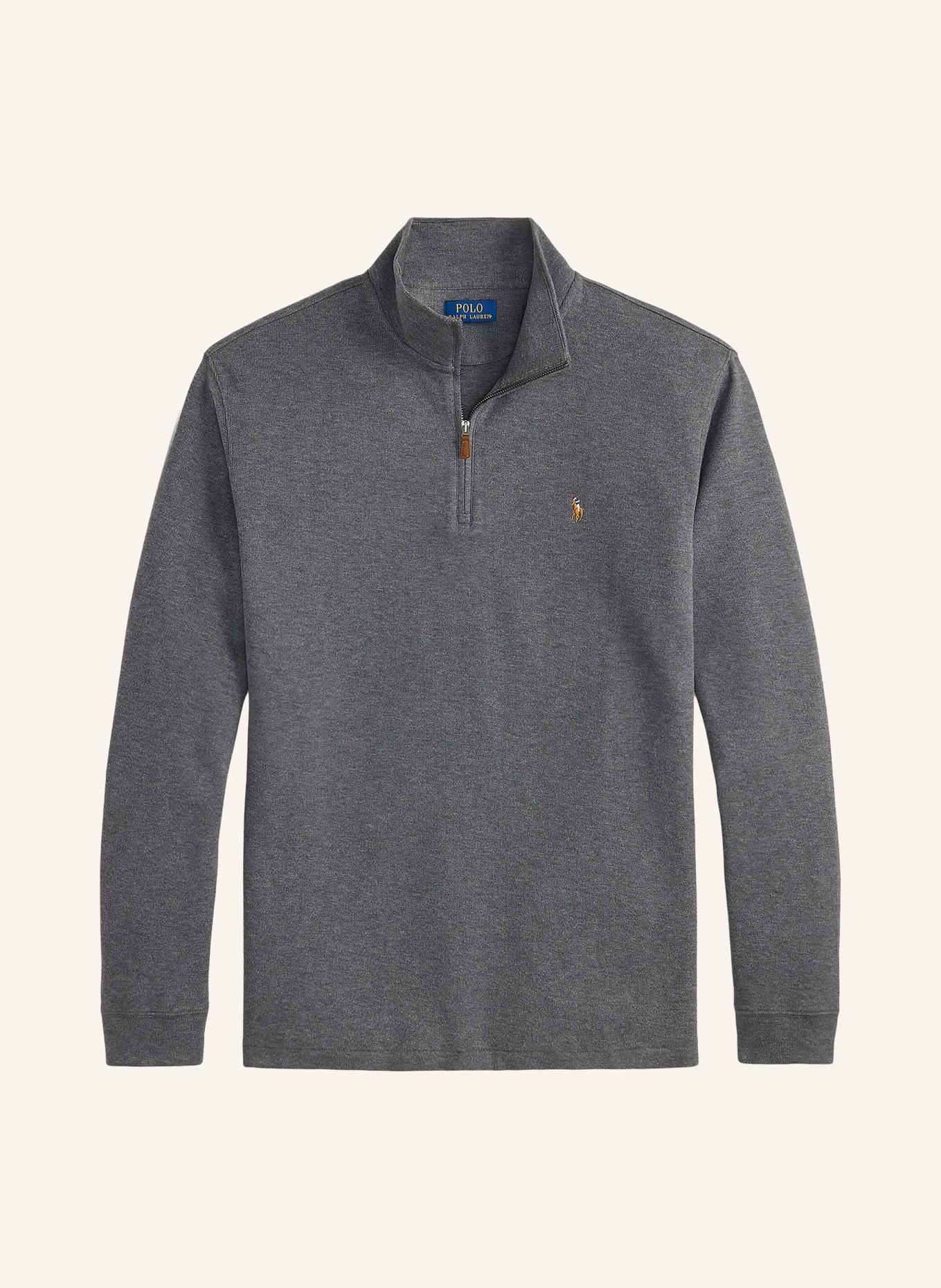 POLO RALPH LAUREN Big & Tall Half-zip sweater: GRAY