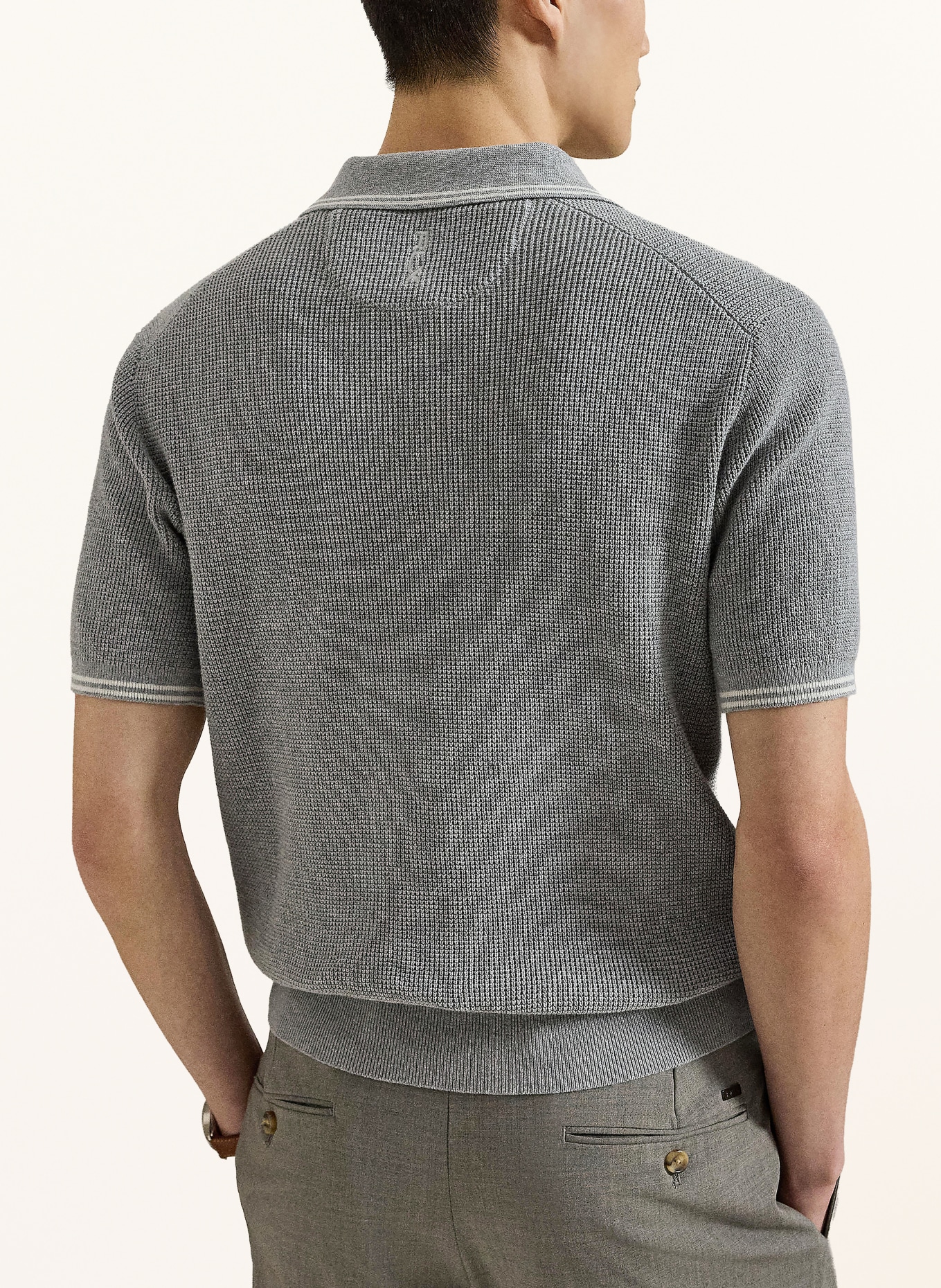 RLX RALPH LAUREN Knit polo shirt: GRAY
