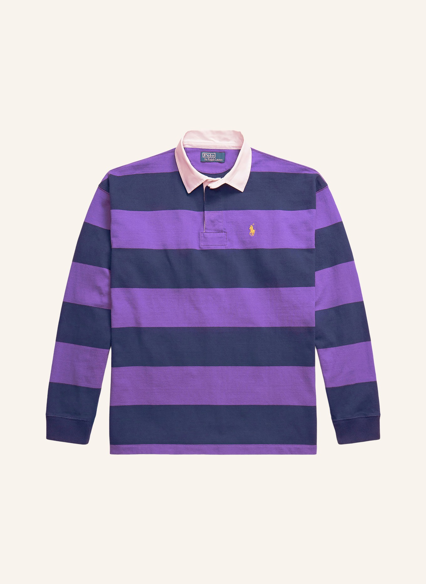 POLO RALPH LAUREN Rugbyshirt: DONKERBLAUW / PAARS / WIT