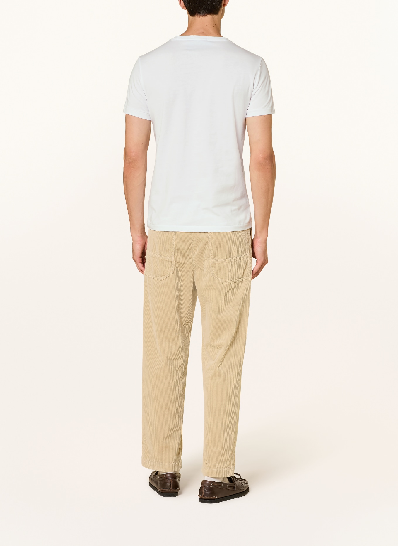 POLO RALPH LAUREN T-Shirt: WEISS / BEIGE / BLAU