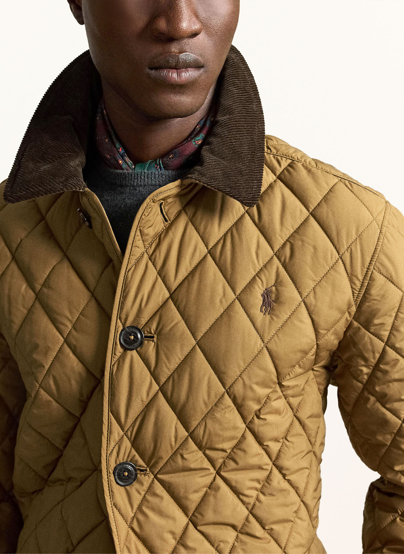 POLO RALPH LAUREN Steppjacke: HELLBRAUN / DUNKELBRAUN