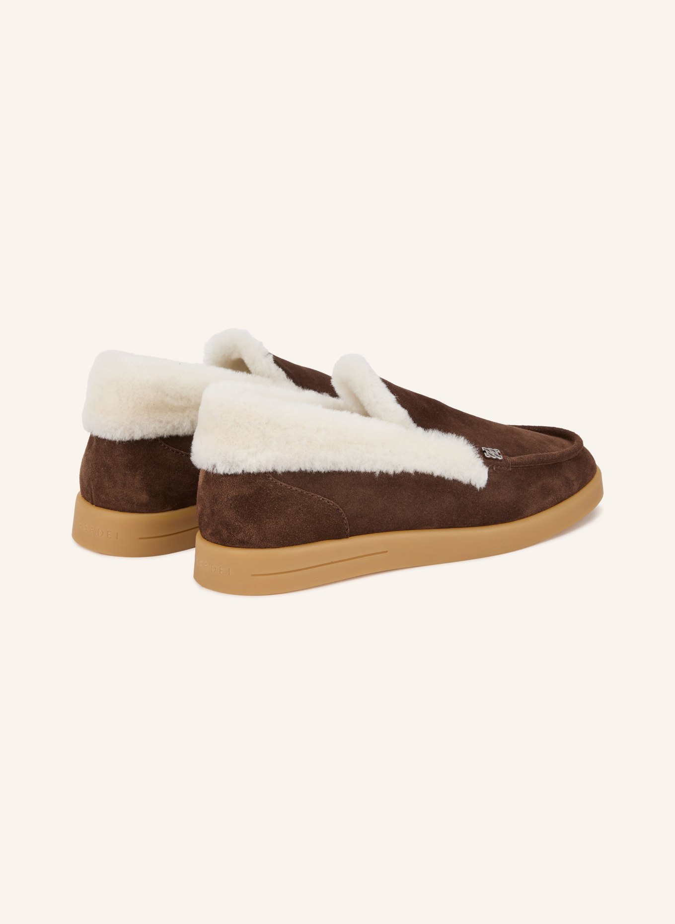 CASADEI Loafer: DUNKELBRAUN / WEISS