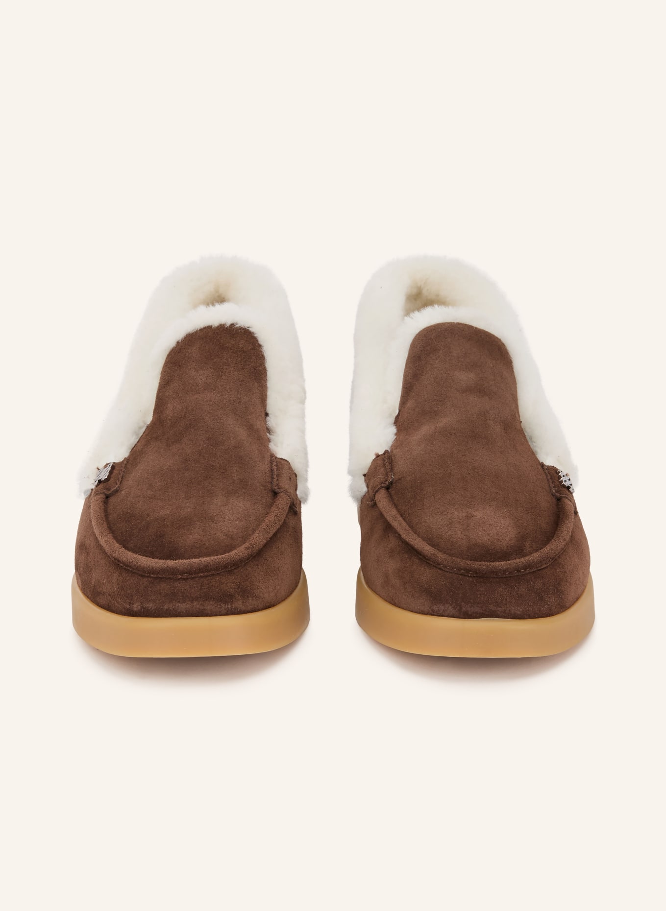 CASADEI Loafer: DUNKELBRAUN / WEISS