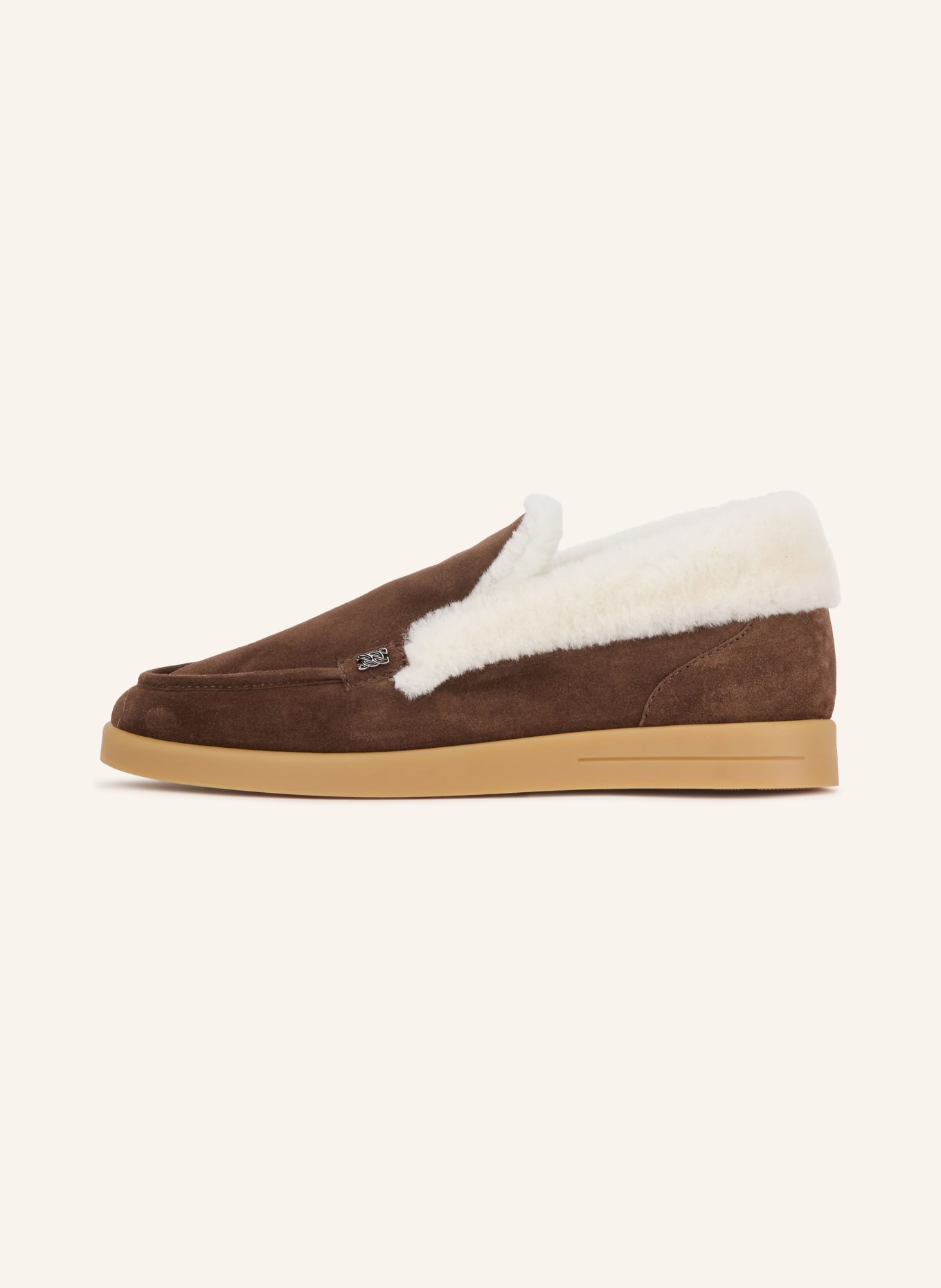 CASADEI Loafer: DUNKELBRAUN / WEISS