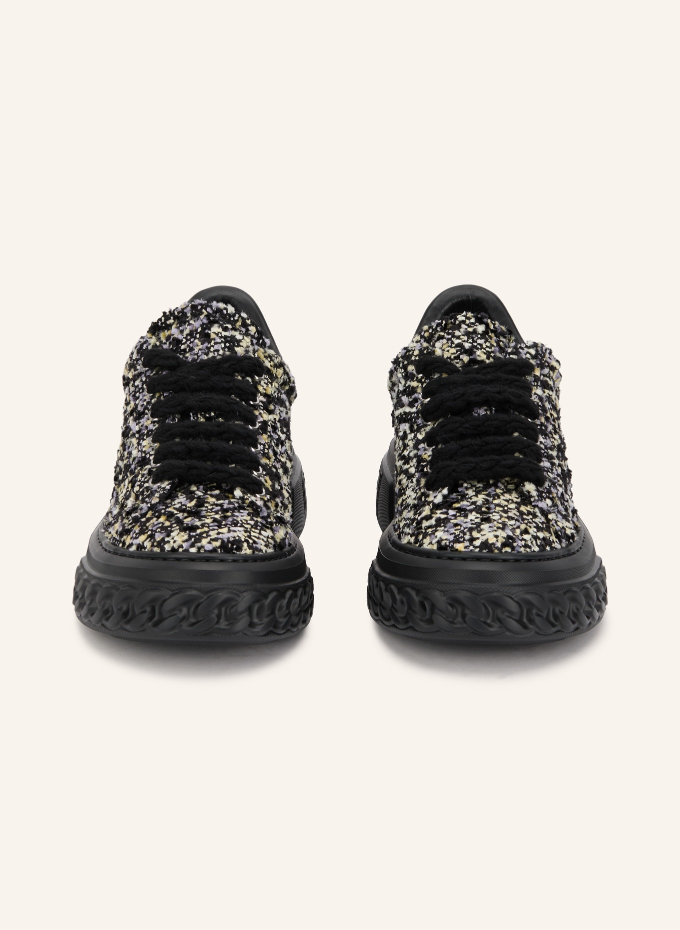 CASADEI Plateau-Sneaker SALENTO: SCHWARZ / HELLLILA / HELLGELB