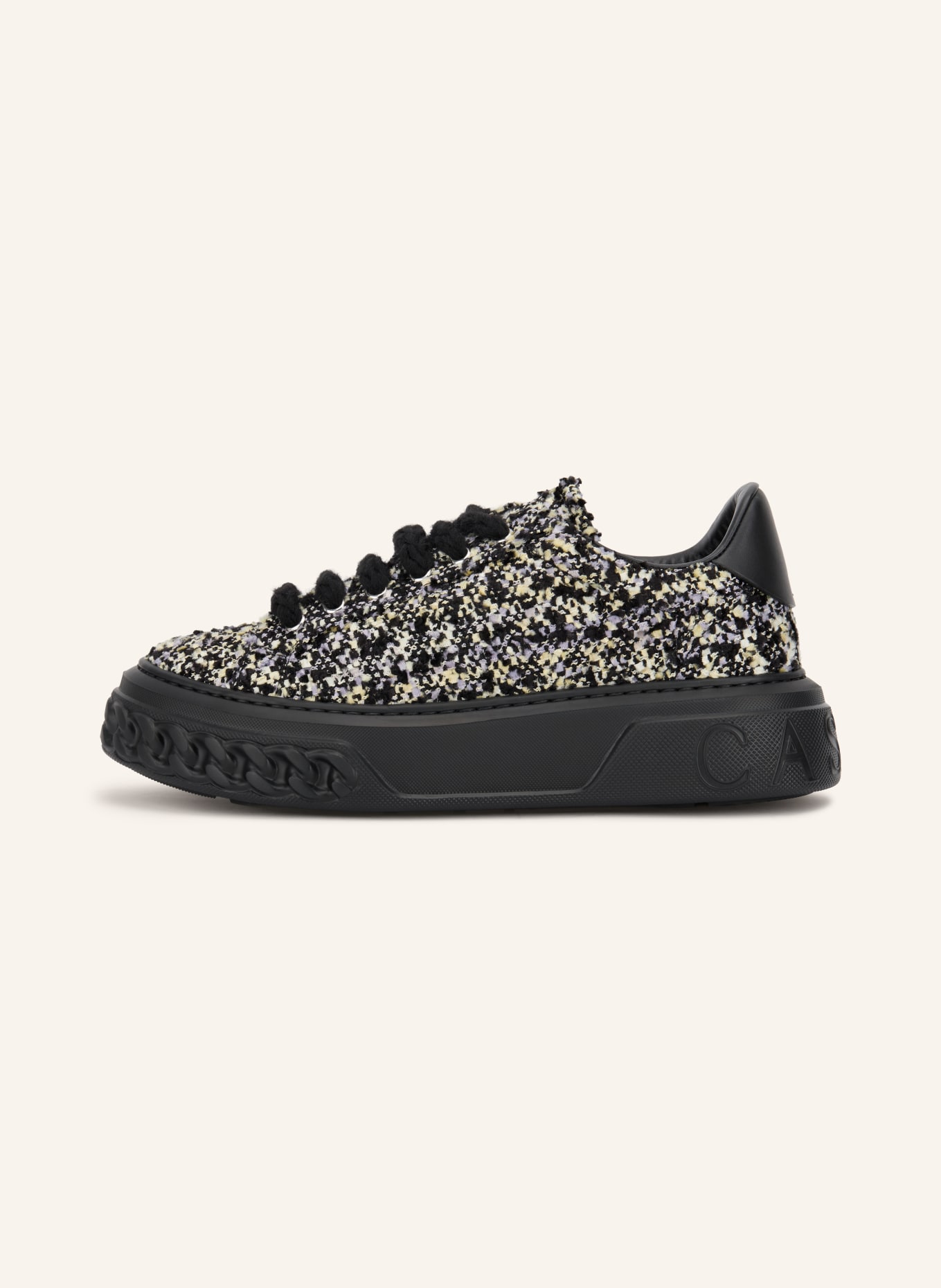 CASADEI Plateau-Sneaker SALENTO: SCHWARZ / HELLLILA / HELLGELB