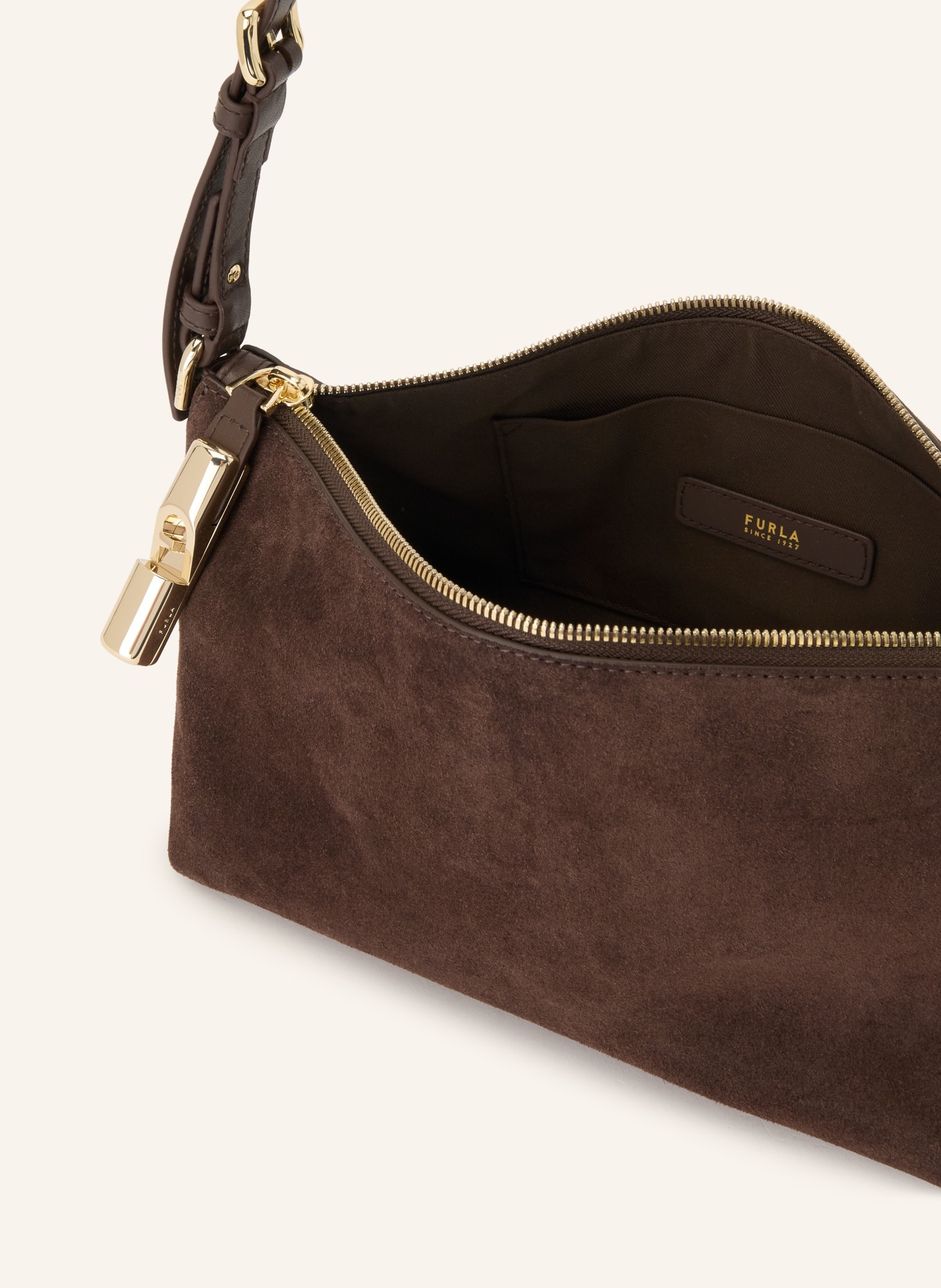 FURLA DEBBY MINI Crossbody Bag: DARK BROWN / GOLD