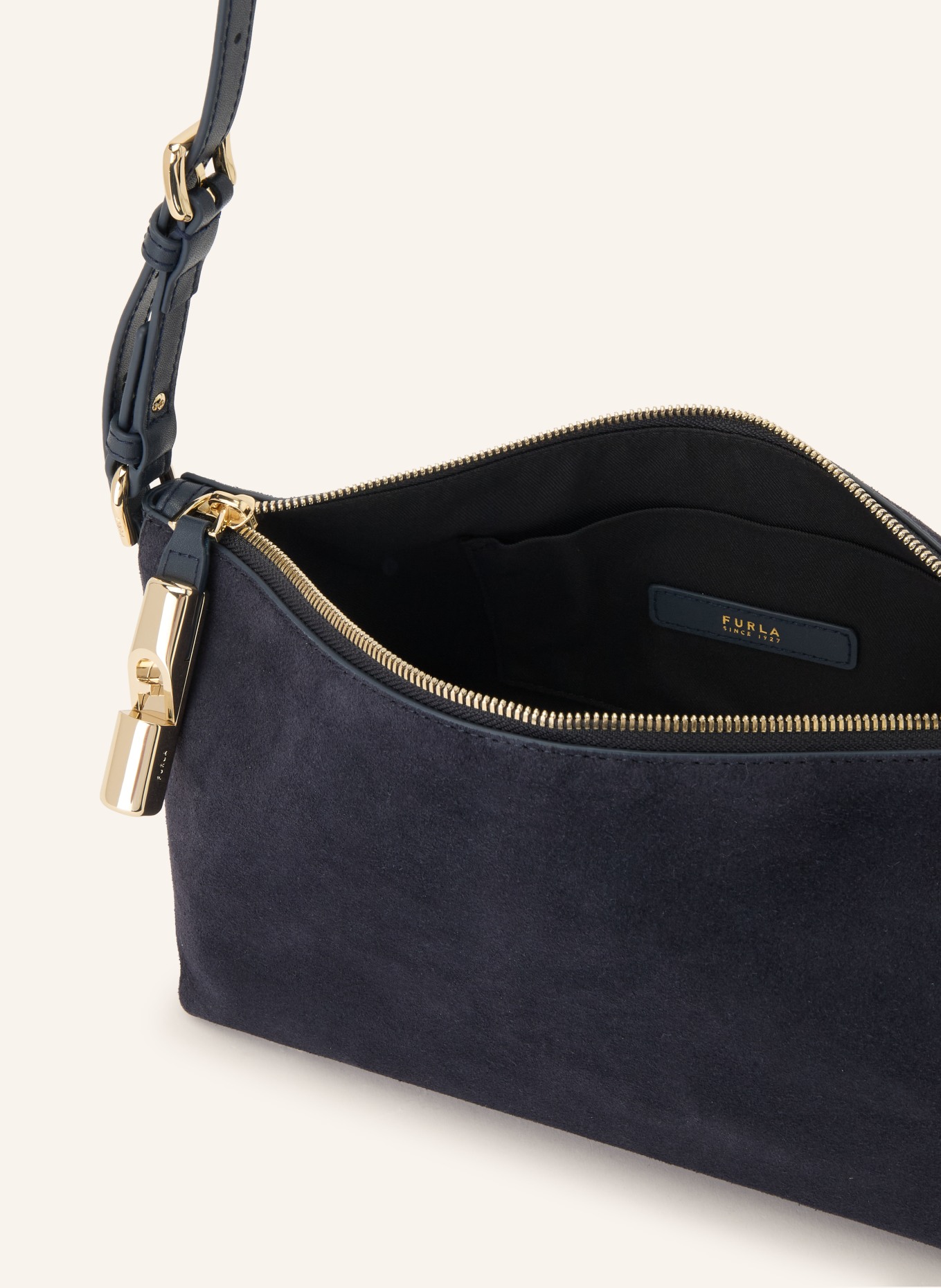 FURLA DEBBY MINI Crossbody Bag: DARK BLUE / GOLD