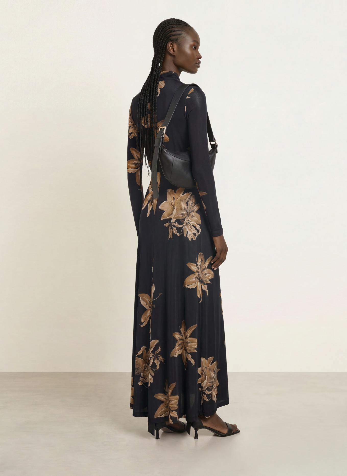 ALLSAINTS Jerseykleid MINA: SCHWARZ / BEIGE
