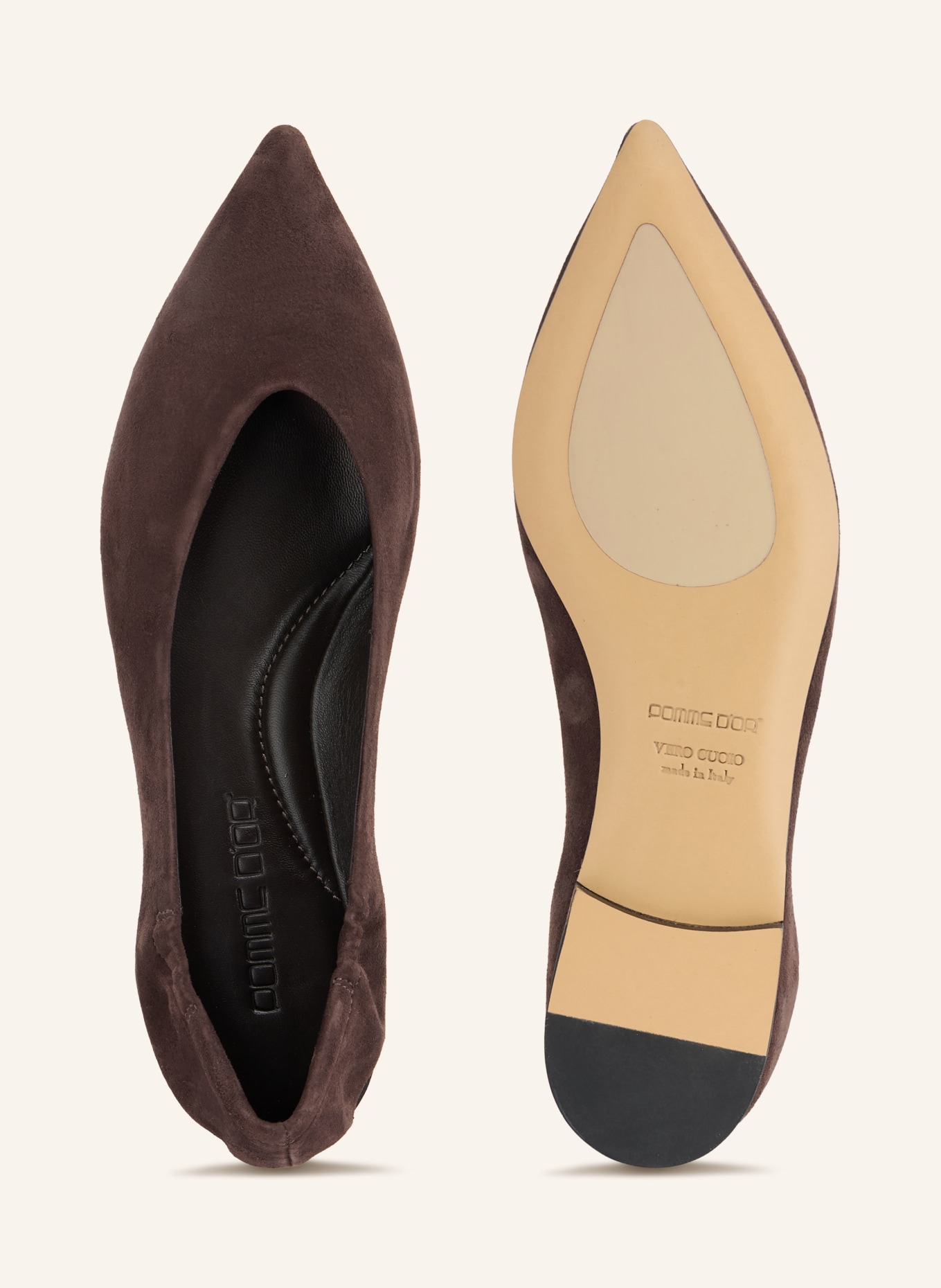 POMME D'OR Ballerina's INGRID: MARRON FONCÉ