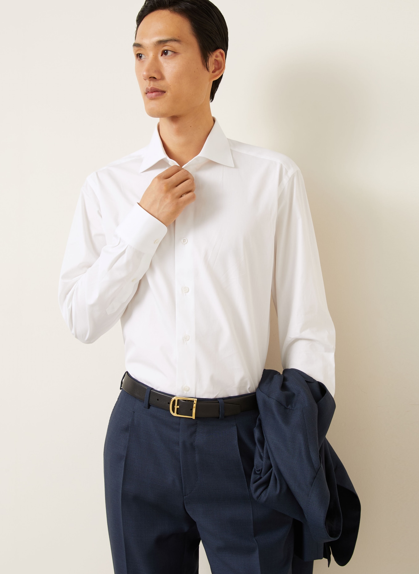 Brioni Overhemd Comfort Fit: WIT
