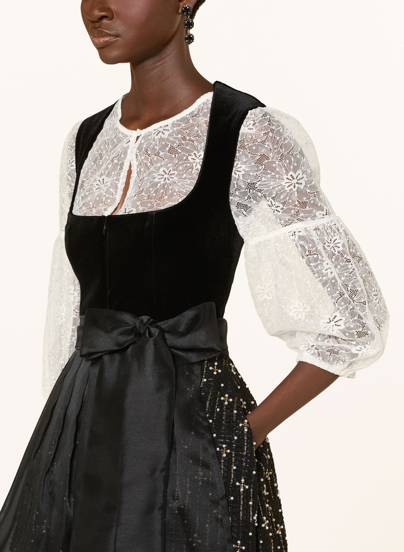 TALBOT RUNHOF Dirndl mit Glitzergarn und Schmuckperlen: 999 BLACK