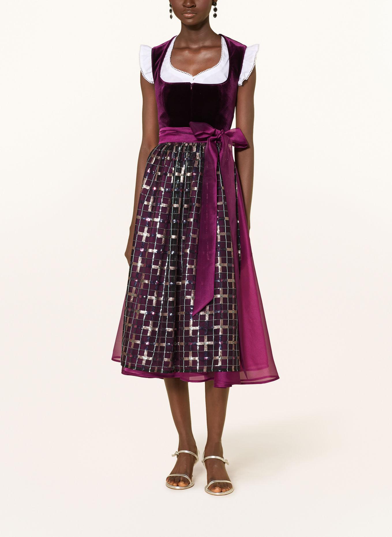 TALBOT RUNHOF Dirndl mit Samt und Pailletten: 870 Lila
