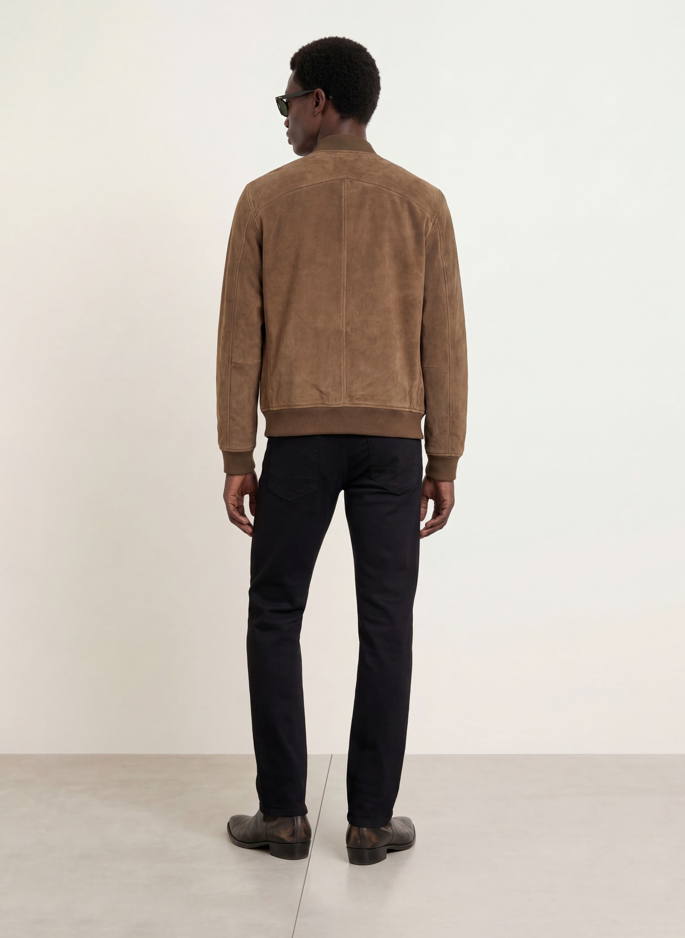 ALLSAINTS Jachetă de piele STAFFORD BOMBER: MARO ÎNCHIS