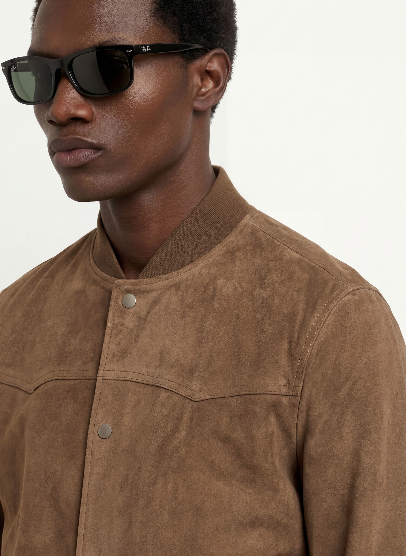 ALLSAINTS Jachetă de piele STAFFORD BOMBER: MARO ÎNCHIS