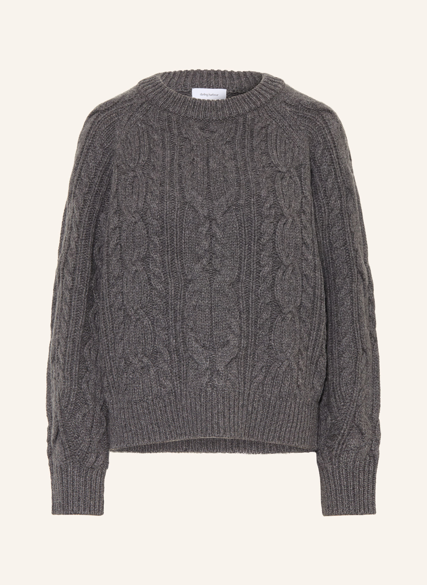 darling harbour Trui: MID GREY MELANGE