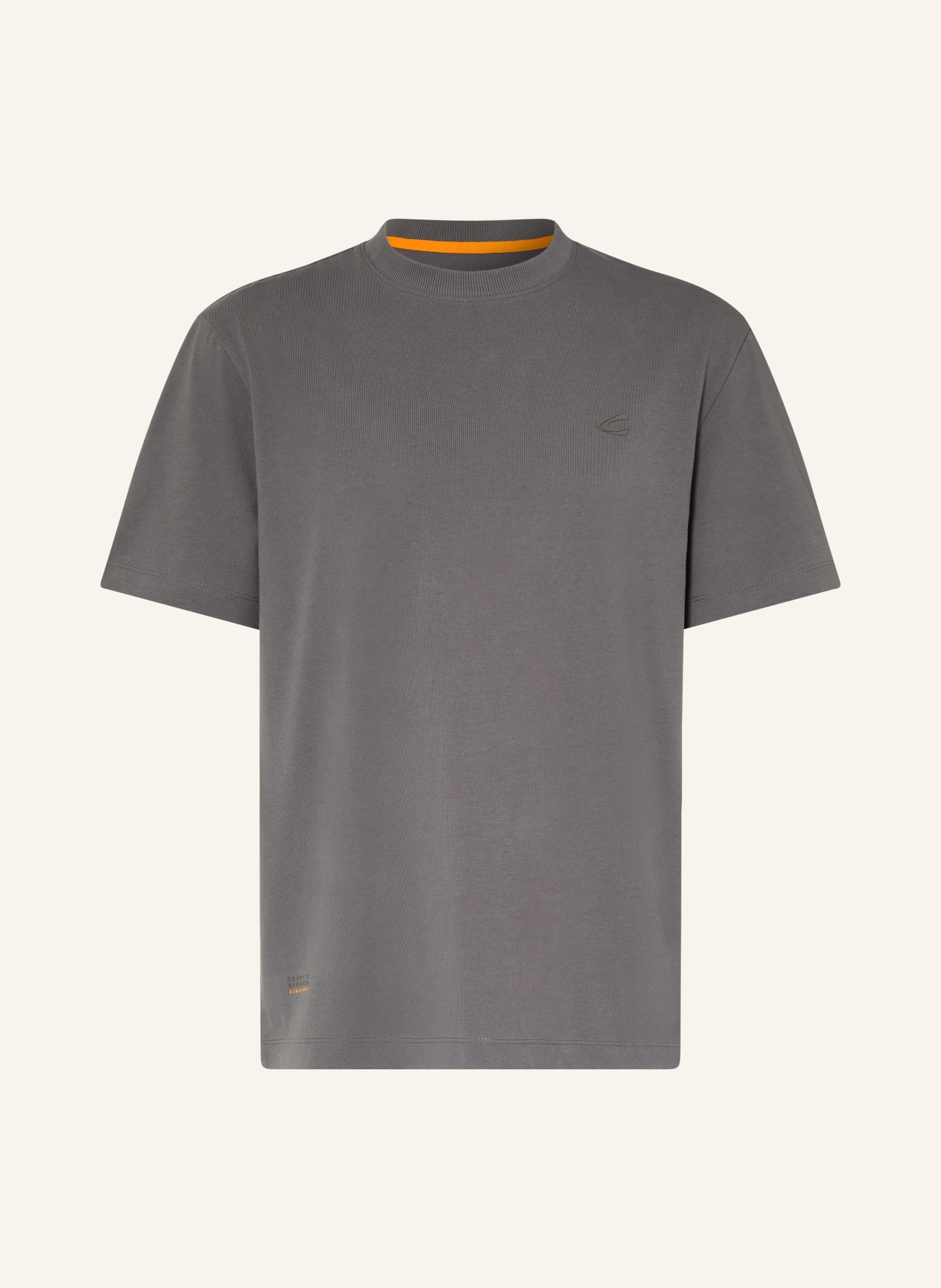 camel active T-shirt: GRIS FONCÉ / ORANGE FONCÉ
