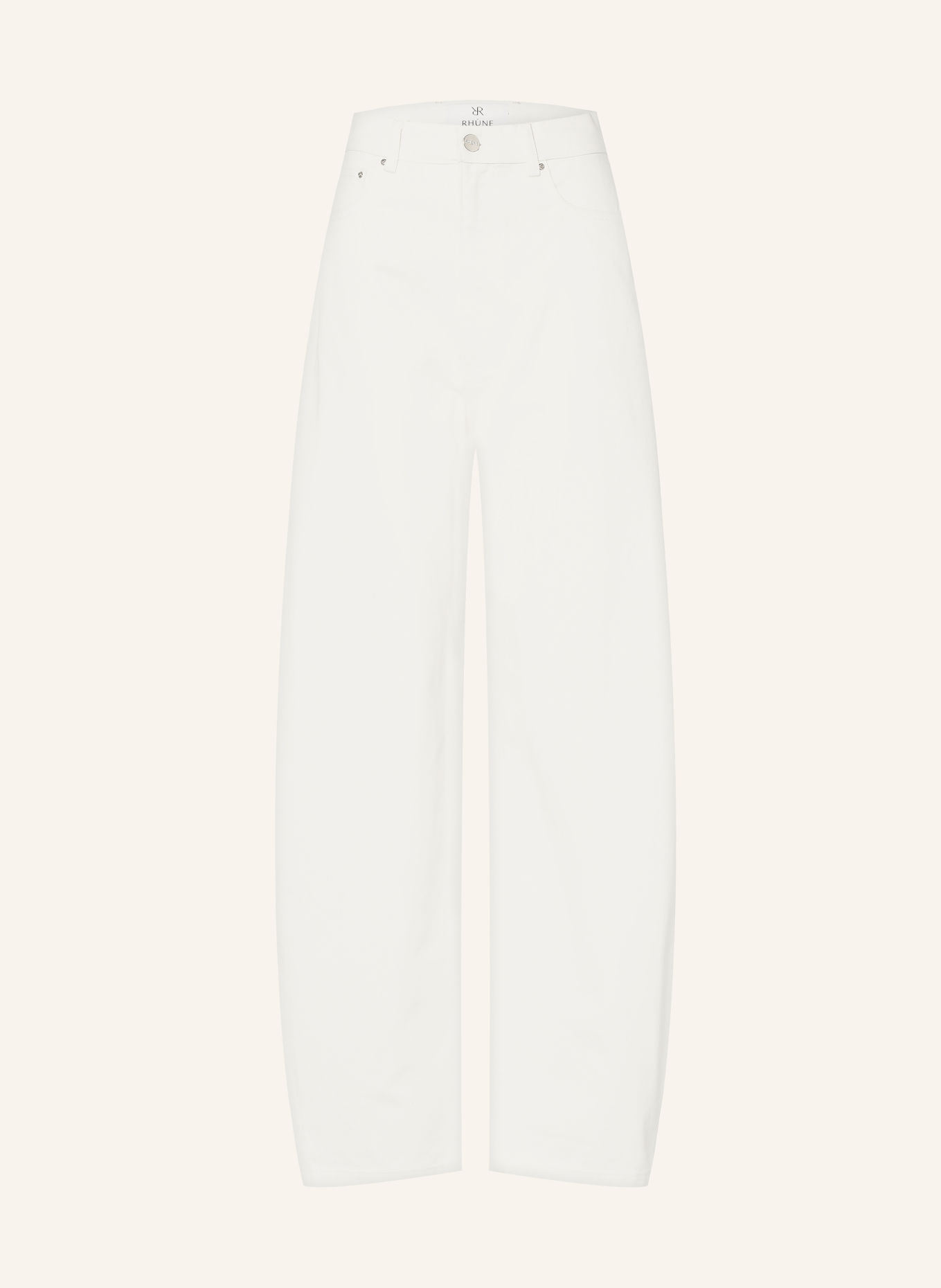 RHÚNE Barrel Jeans GRACE: WHITE WHITE
