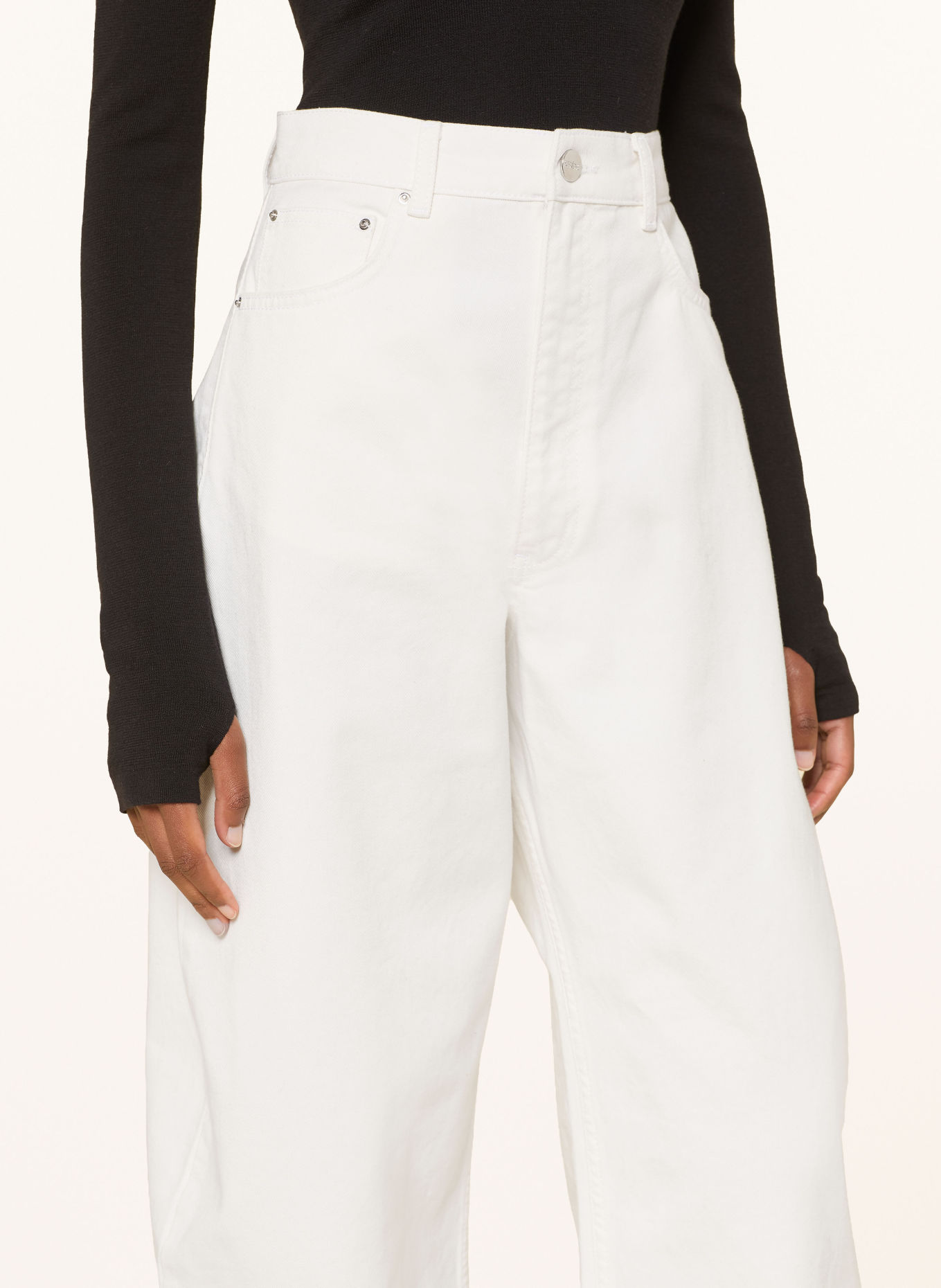 RHÚNE Barrel Jeans GRACE: WHITE WHITE