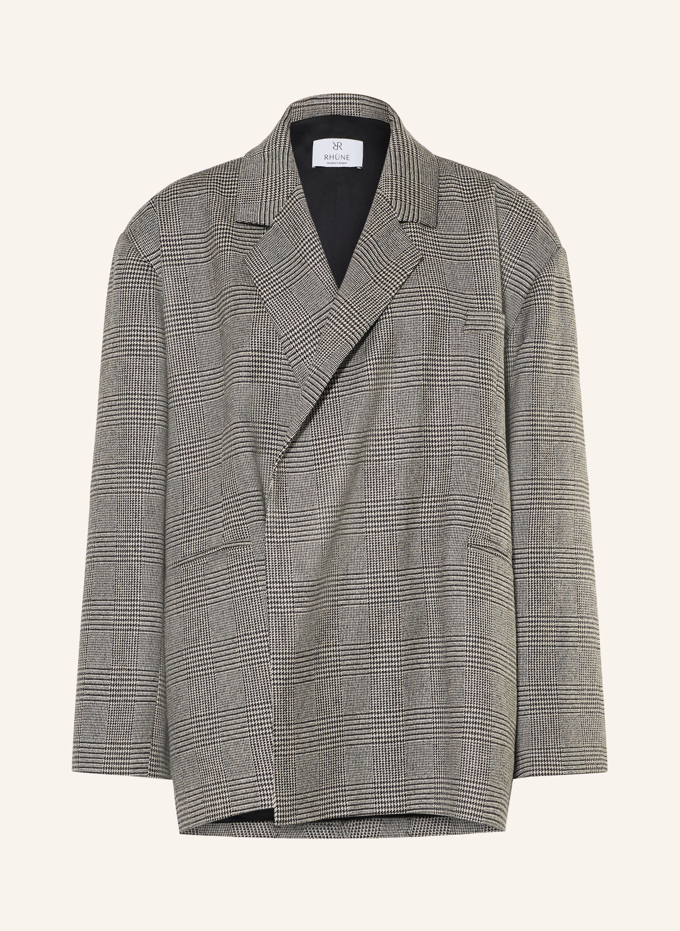 RHÚNE Blazer PRINCE DE GALLE: GRIS / ÉCRU / NOIR