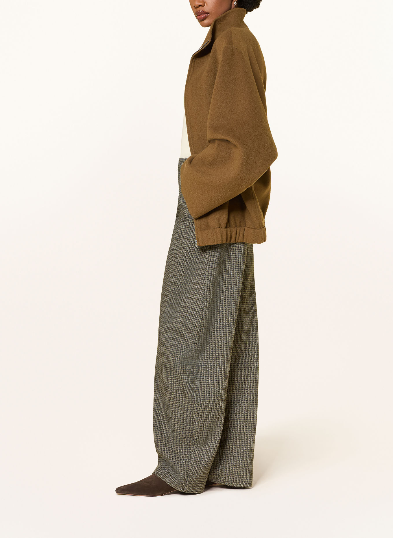 RHÚNE Pantalon GRACE: MARRON / MARRON CLAIR