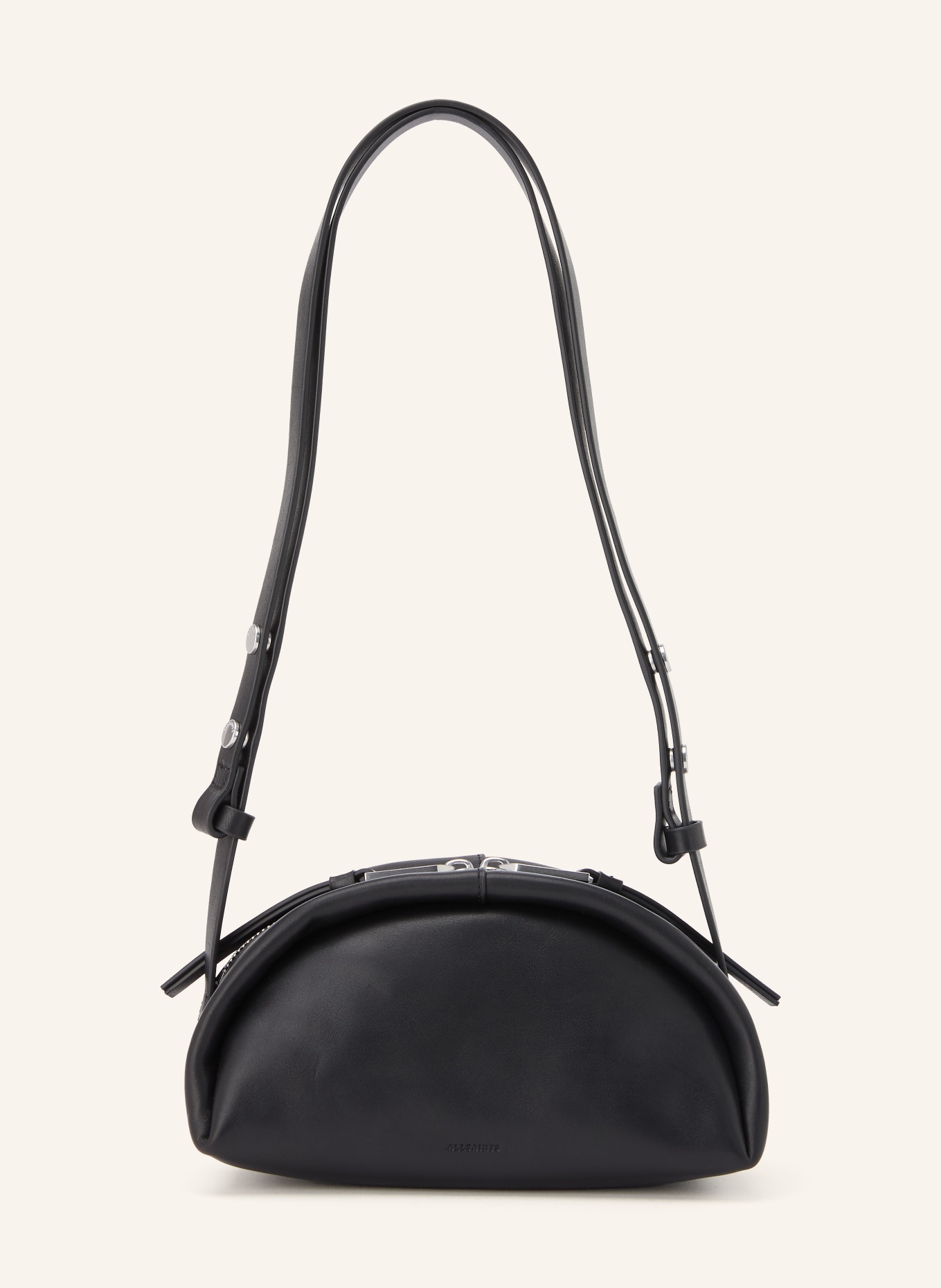 ALLSAINTS Schoudertas ROSALIE ARC: ZWART / ZILVER