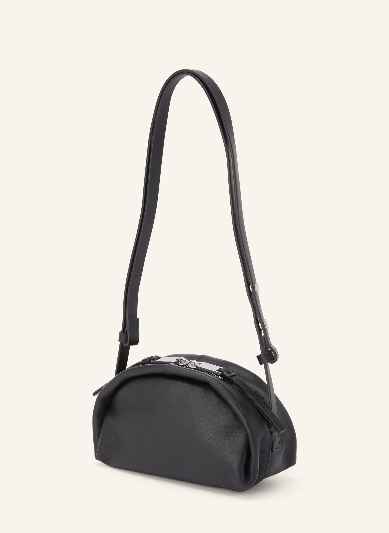 ALLSAINTS Schoudertas ROSALIE ARC: ZWART / ZILVER