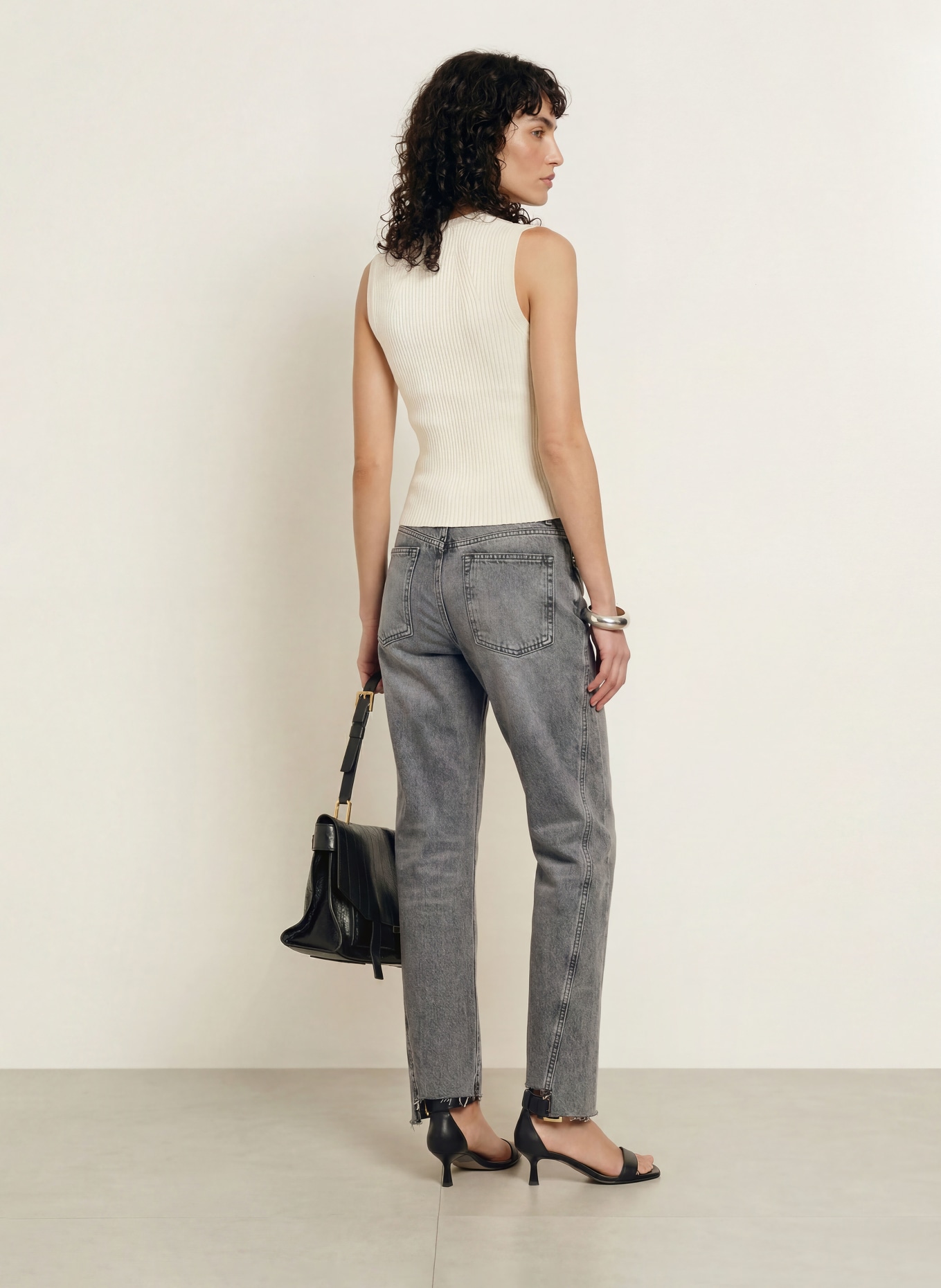 ALLSAINTS Gebreid vest CRUZ: CRÈME
