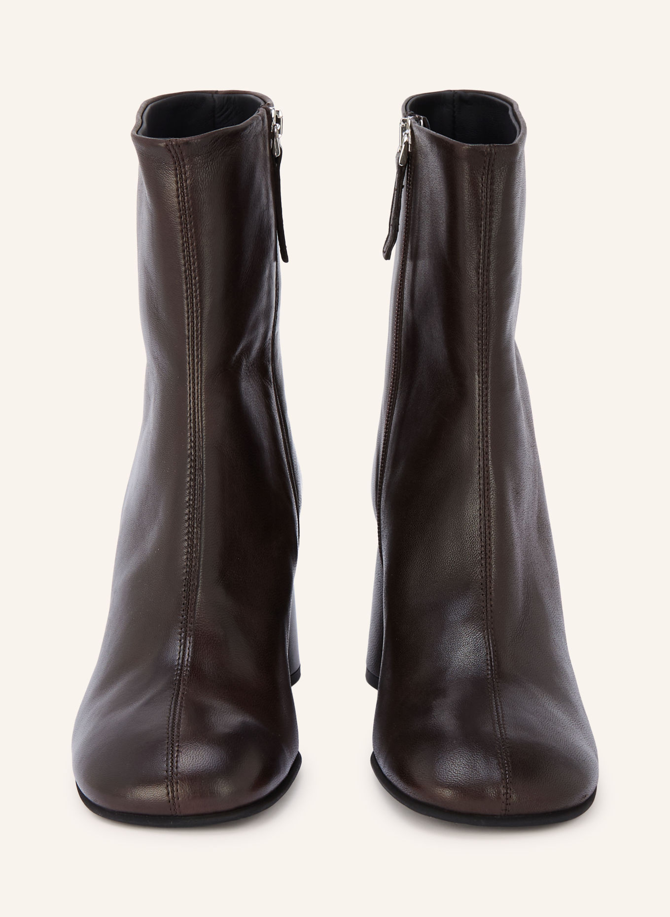POEVE Bottines THEA: MARRON FONCÉ