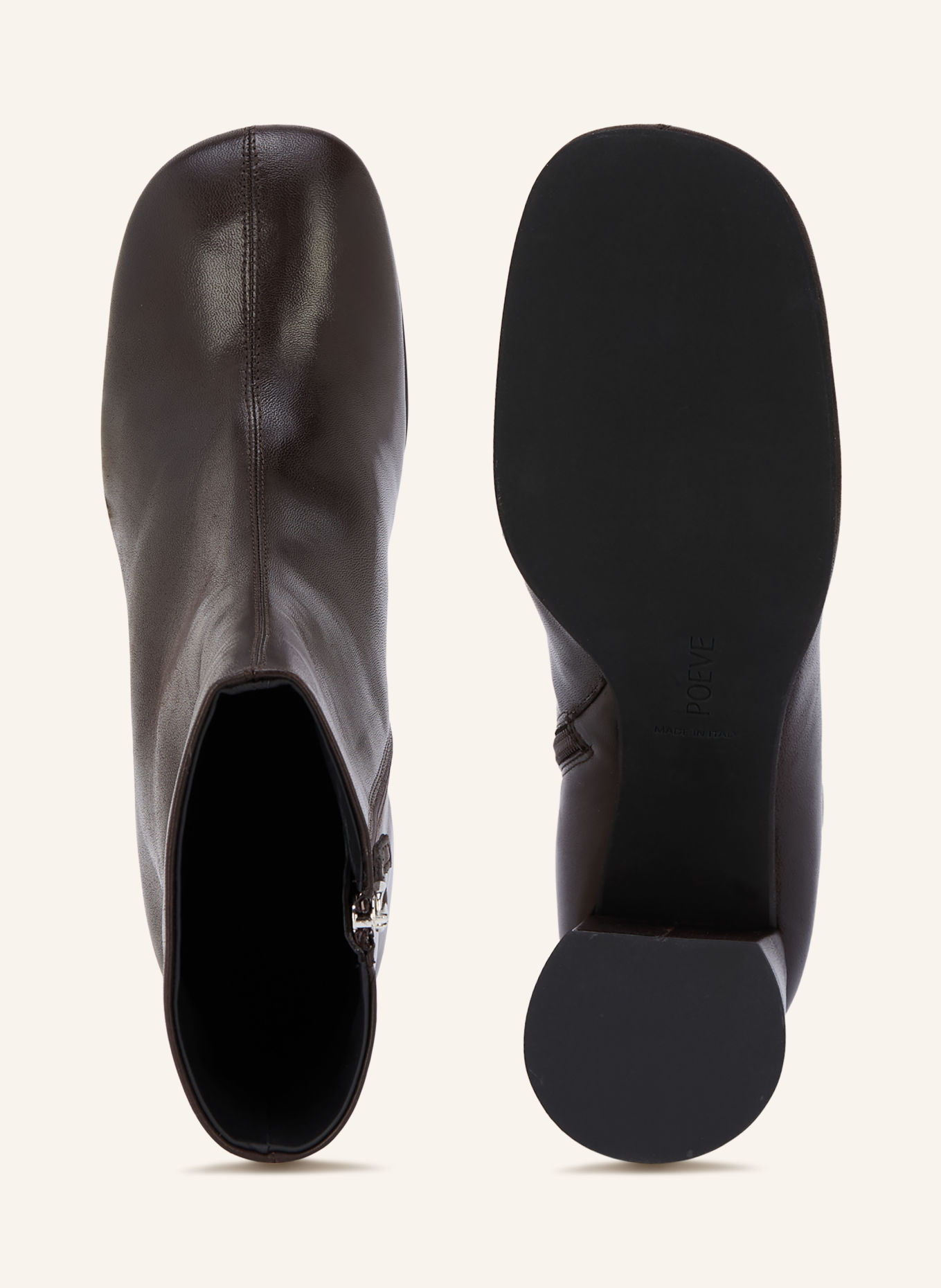 POEVE Bottines THEA: MARRON FONCÉ