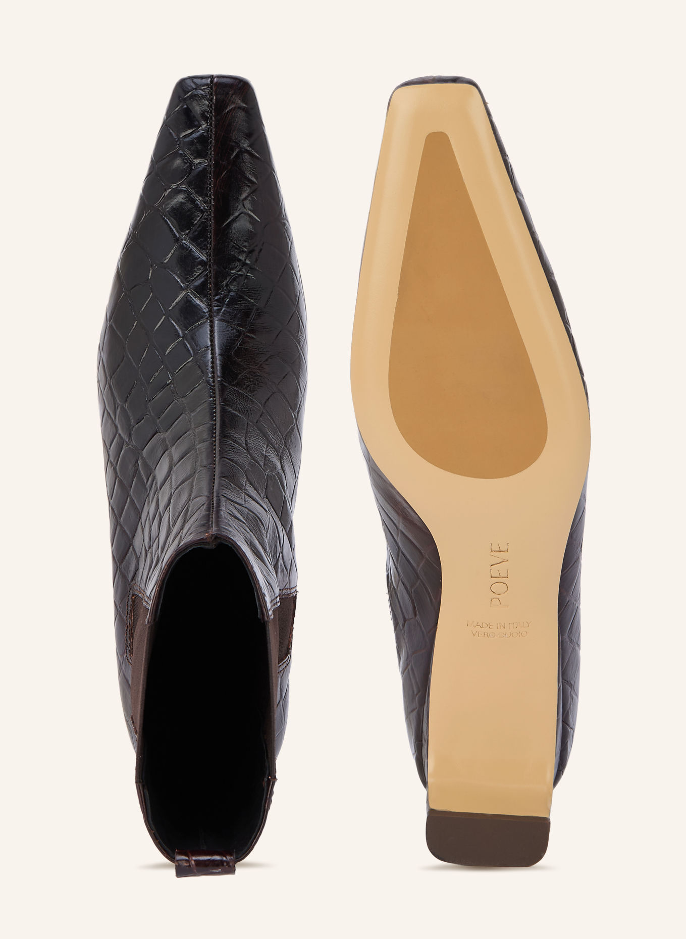 POEVE Bottines Chelsea SONIA: MARRON FONCÉ