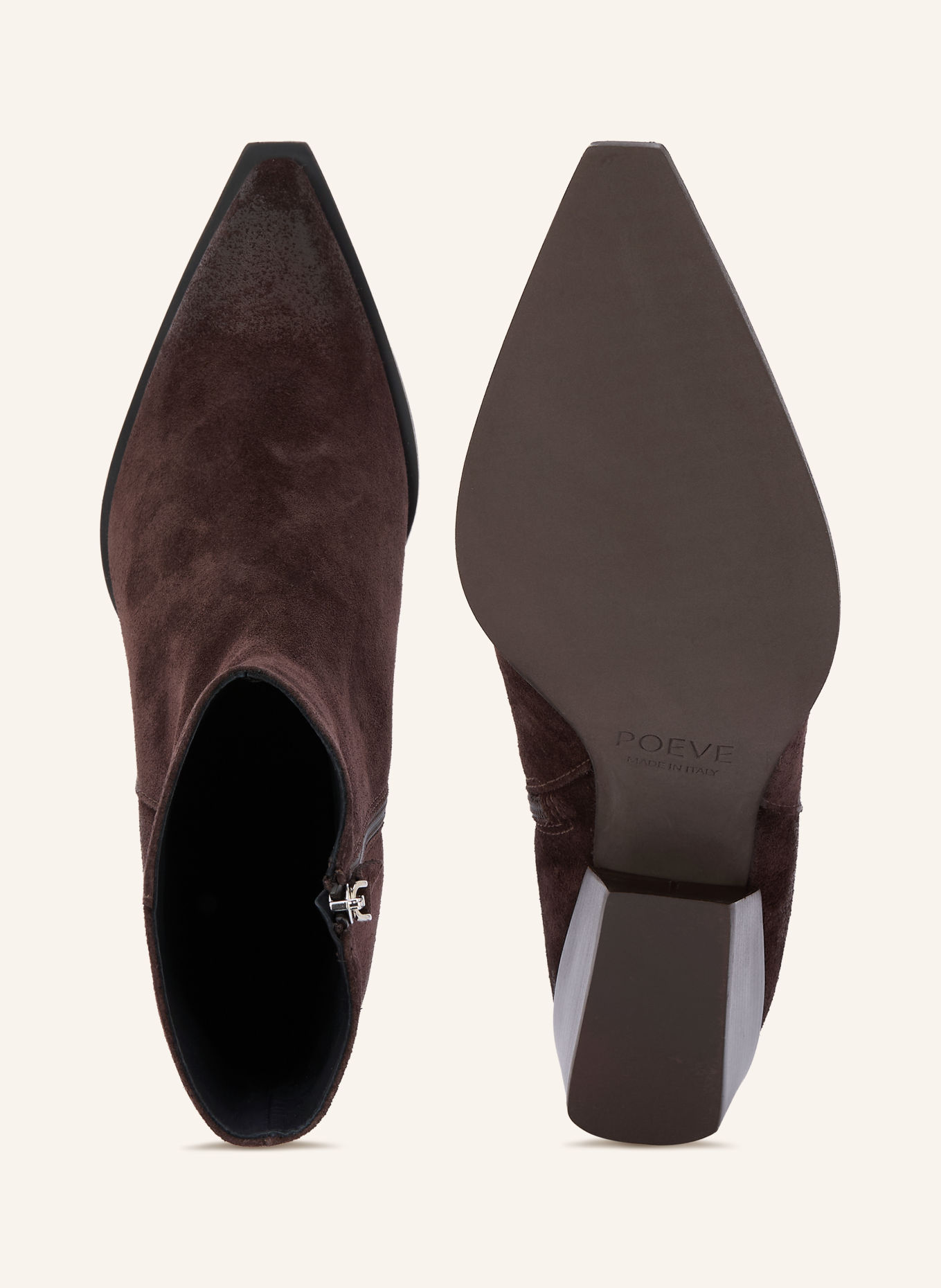POEVE Bottines VAILE: MARRON FONCÉ