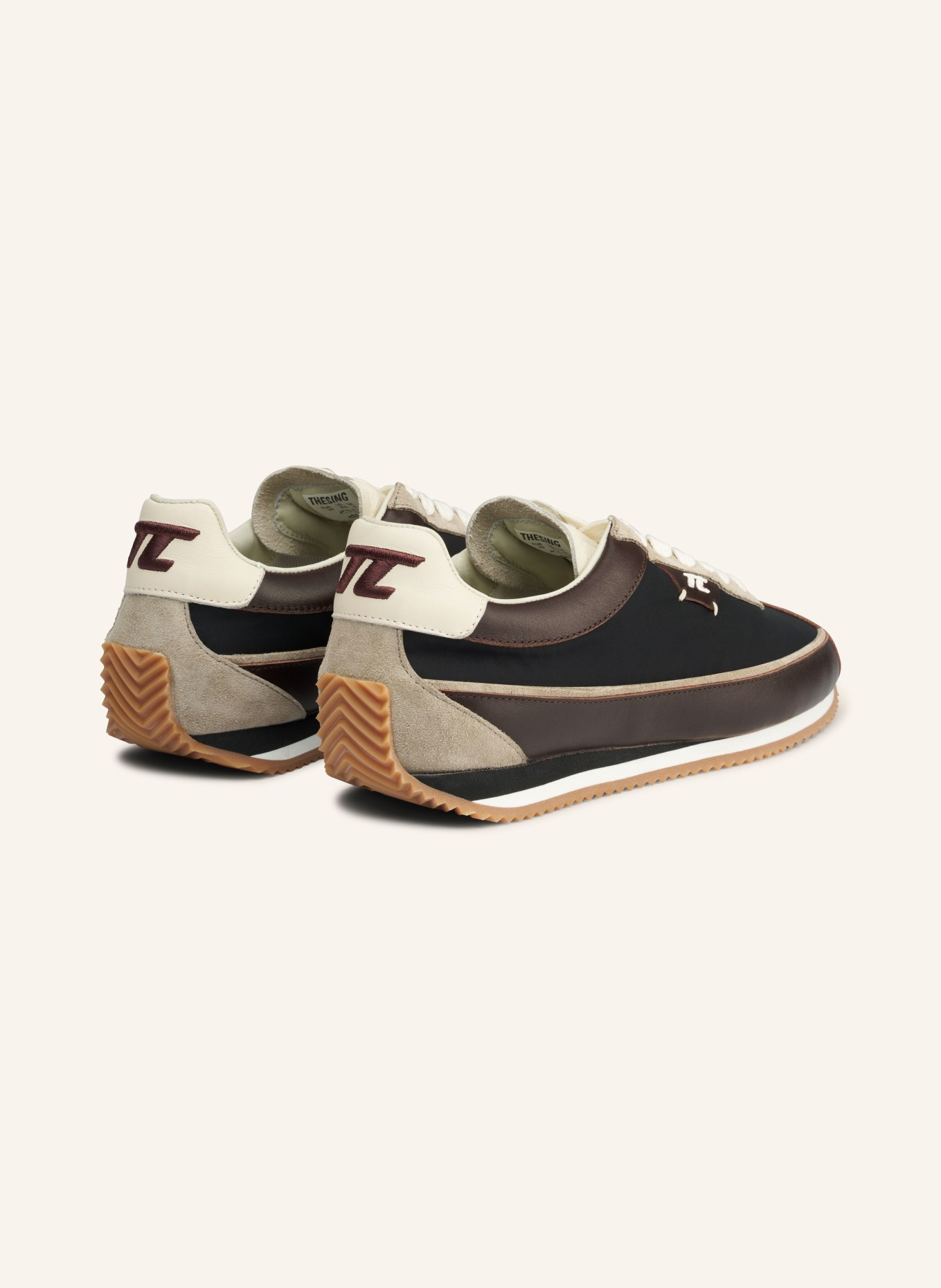 THESING Sneaker SCHUMY: DUNKELBRAUN / WEISS