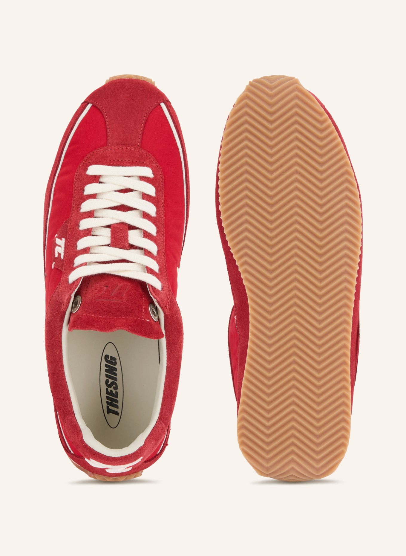 THESING Sneakersy SCHUMY: ČERVENÁ / BÍLÁ