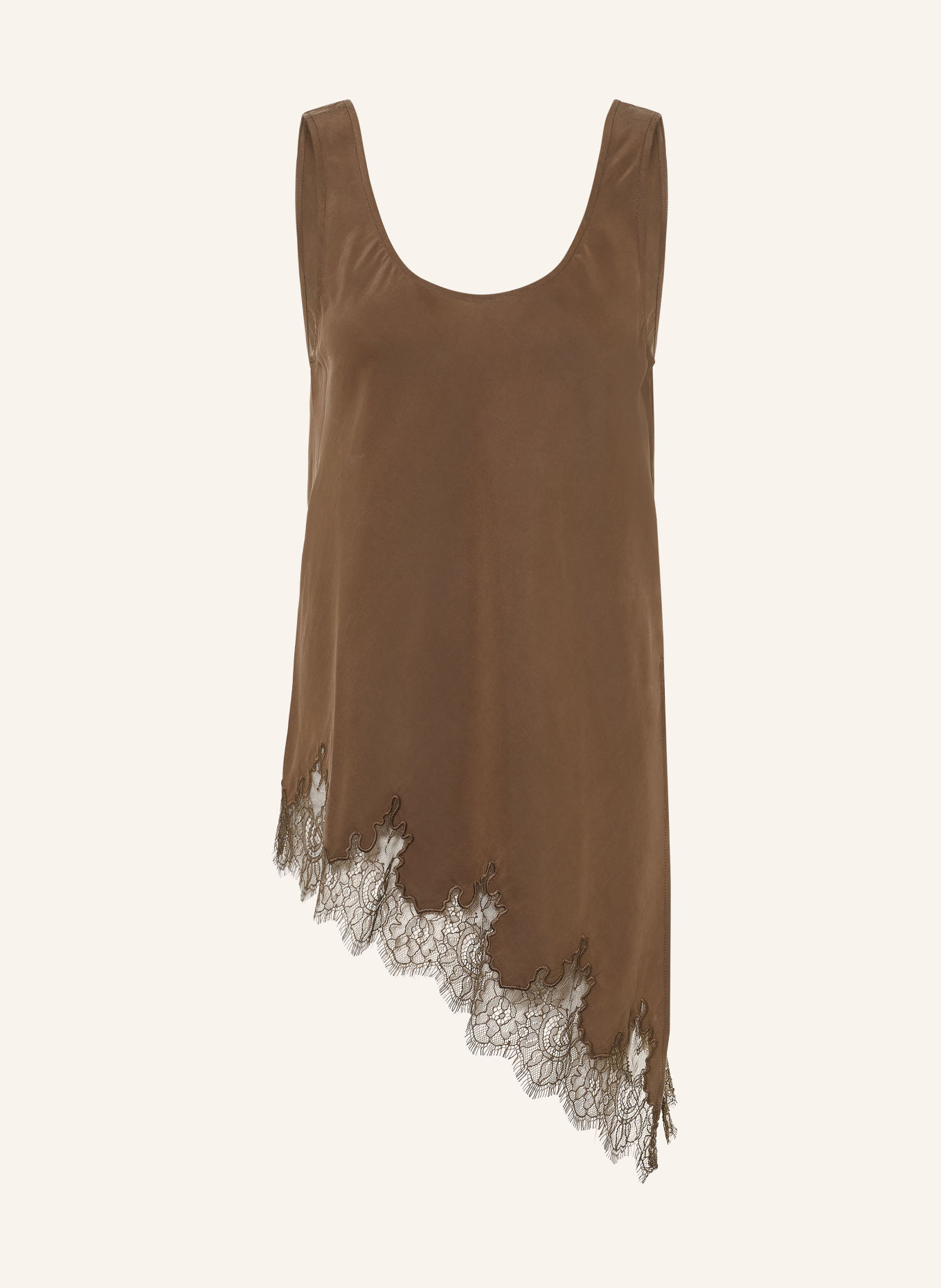 MSCH COPENHAGEN Top MSCHVICTORIA THEA mit Spitze: DUNKELBRAUN