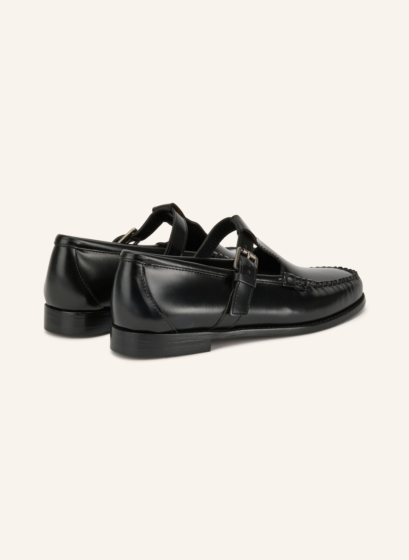 G.H.Bass Loafers Mary Jane WEEJUN: NOIR / ARGENT