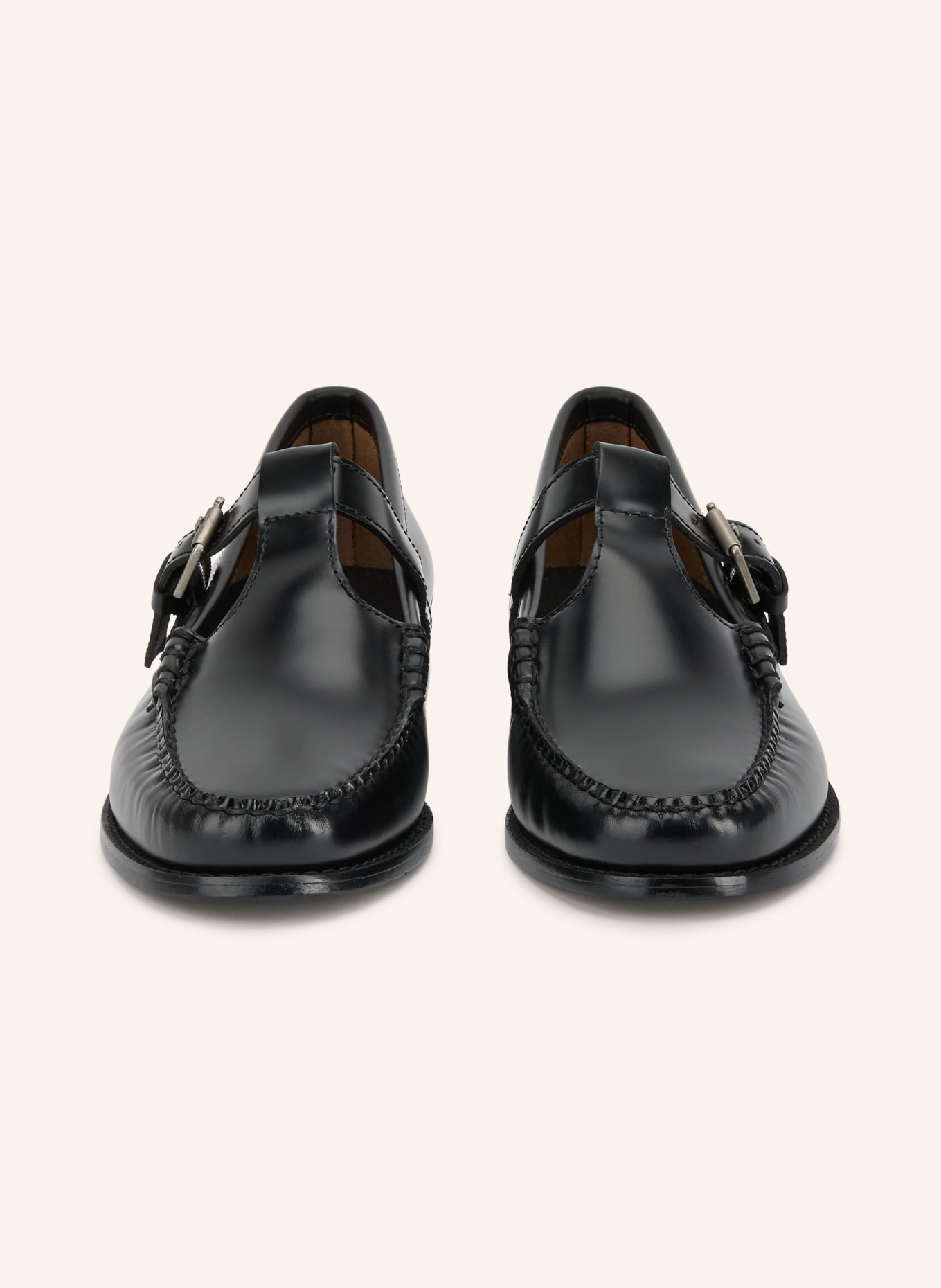 G.H.Bass Loafers Mary Jane WEEJUN: NOIR / ARGENT