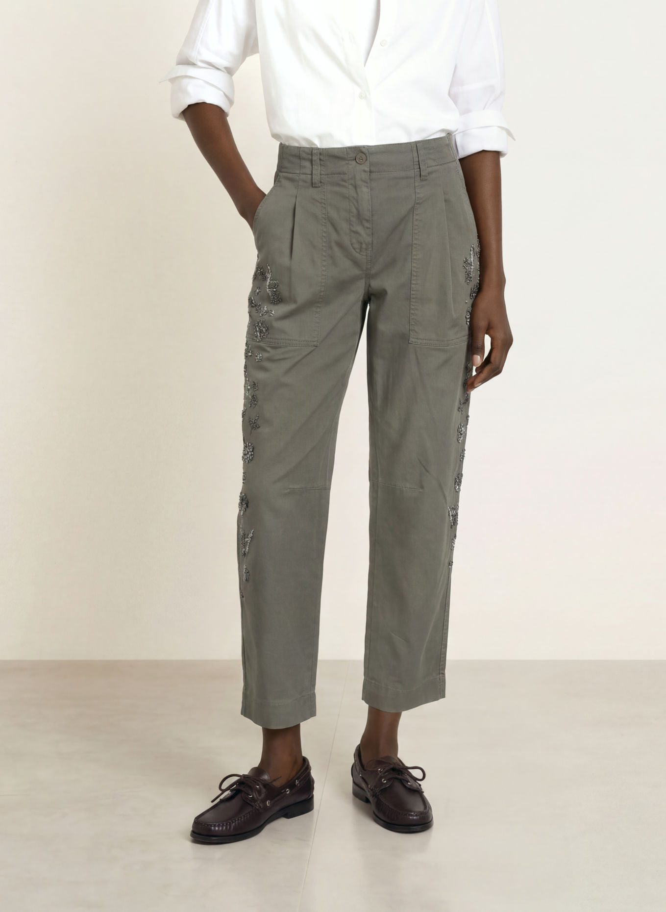 CAMBIO OCTOBER Barrel-leg jeans with Rhinestones and Sequins: 631 vetifier