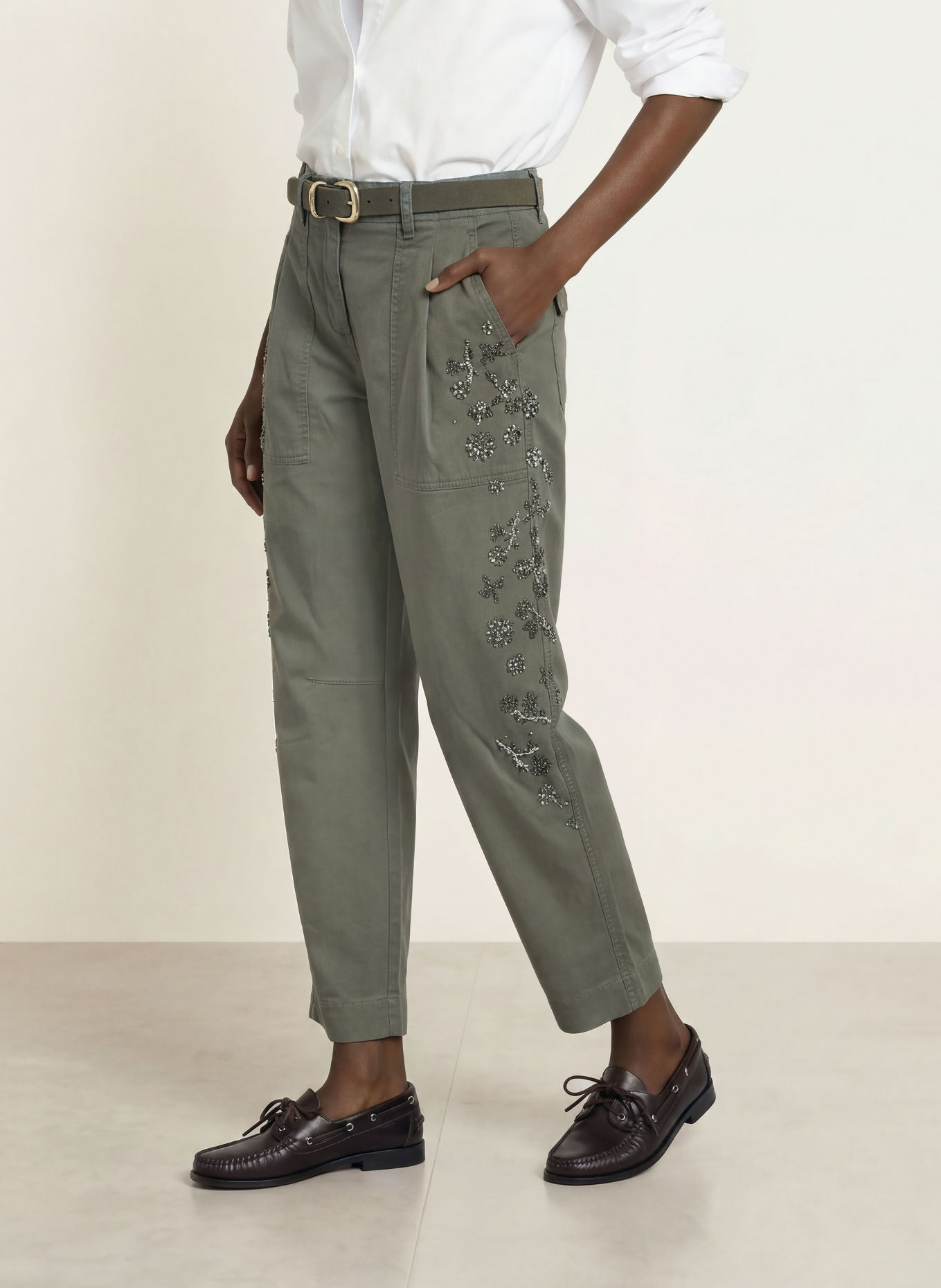CAMBIO OCTOBER Barrel-leg jeans with Rhinestones and Sequins: 631 vetifier